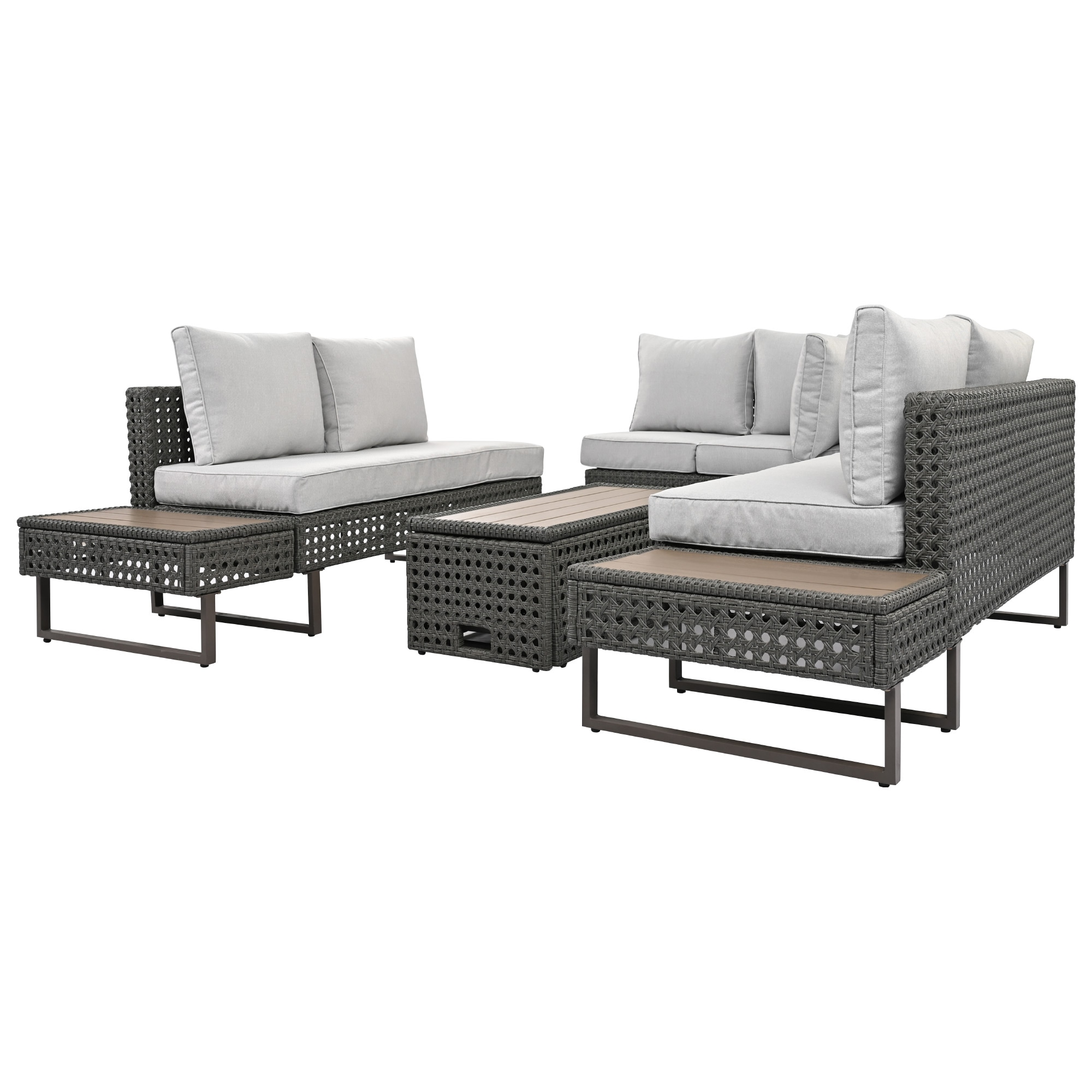 SINOFURN SYB260077GY Patio-Sofas-Daybeds - View #6
