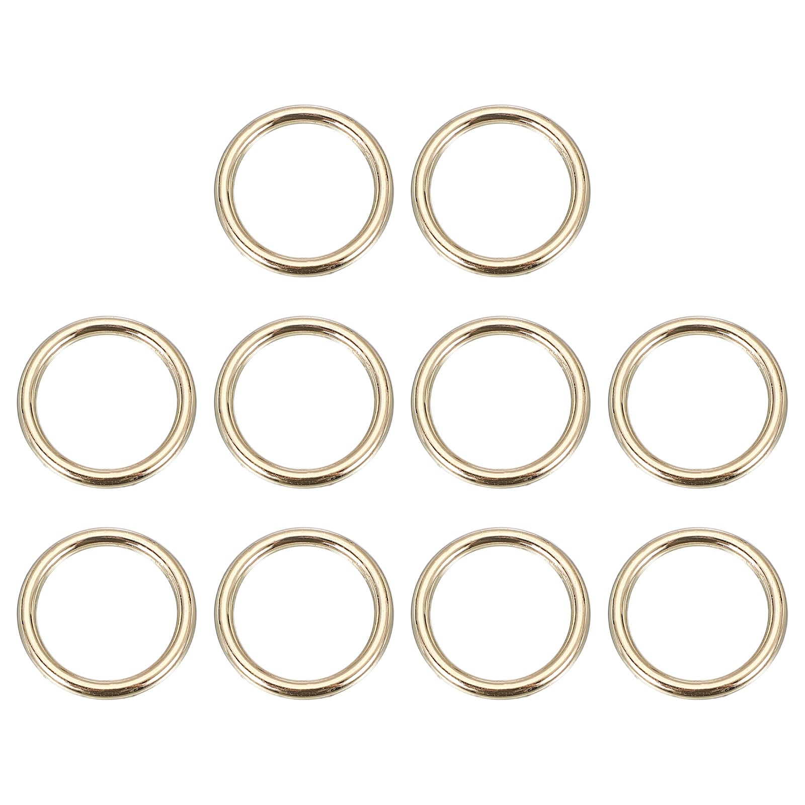 PATIKIL Metal O Rings 20mm / 0.8 Inch 10pcs Electroplated Zinc Alloy O Ring Buckle Seamless Welded Round Rings for Bag Purse Belts Hardware DIY Craft Dog Leashes Gold #S26011200UX2163