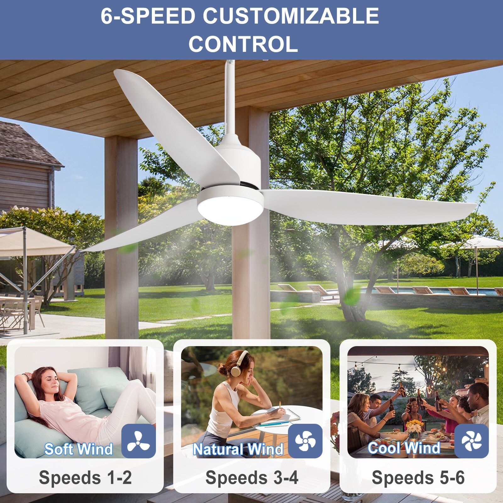 Dovanpaul 184-18C-52WH-L Ceiling-Fans - View #6
