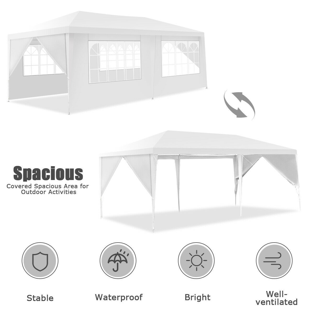 WELLFOR DOJ3926WH Canopy-Storage - View #6