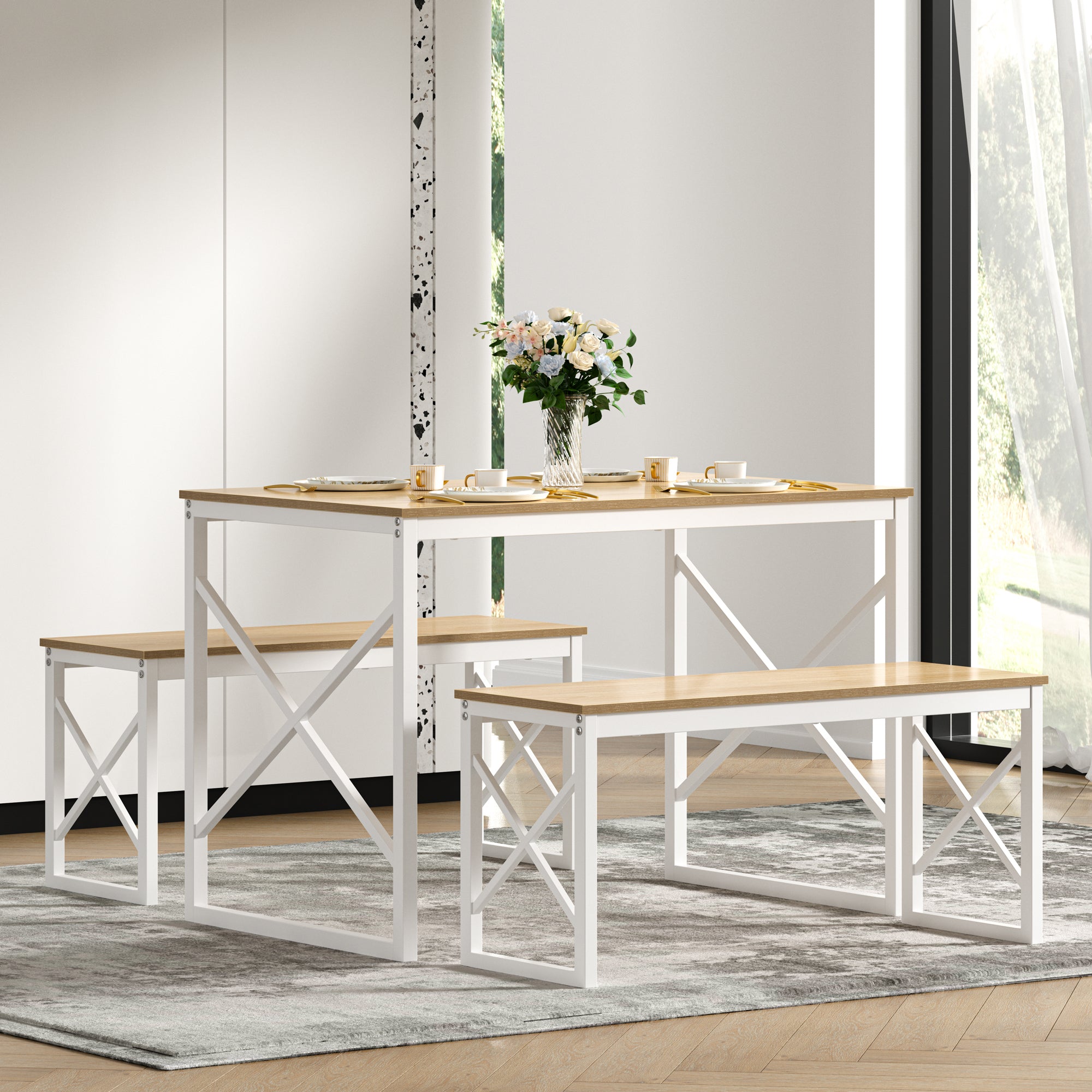 Vecelo LOE-TC15-OAK-110 Dining-Sets - View #2