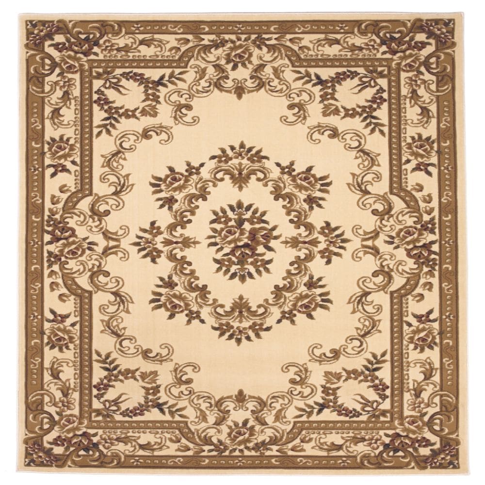 HomeRoots 353674 Bernadette 3 X 4 (ft) Rag Ivory Indoor Border Area Rug