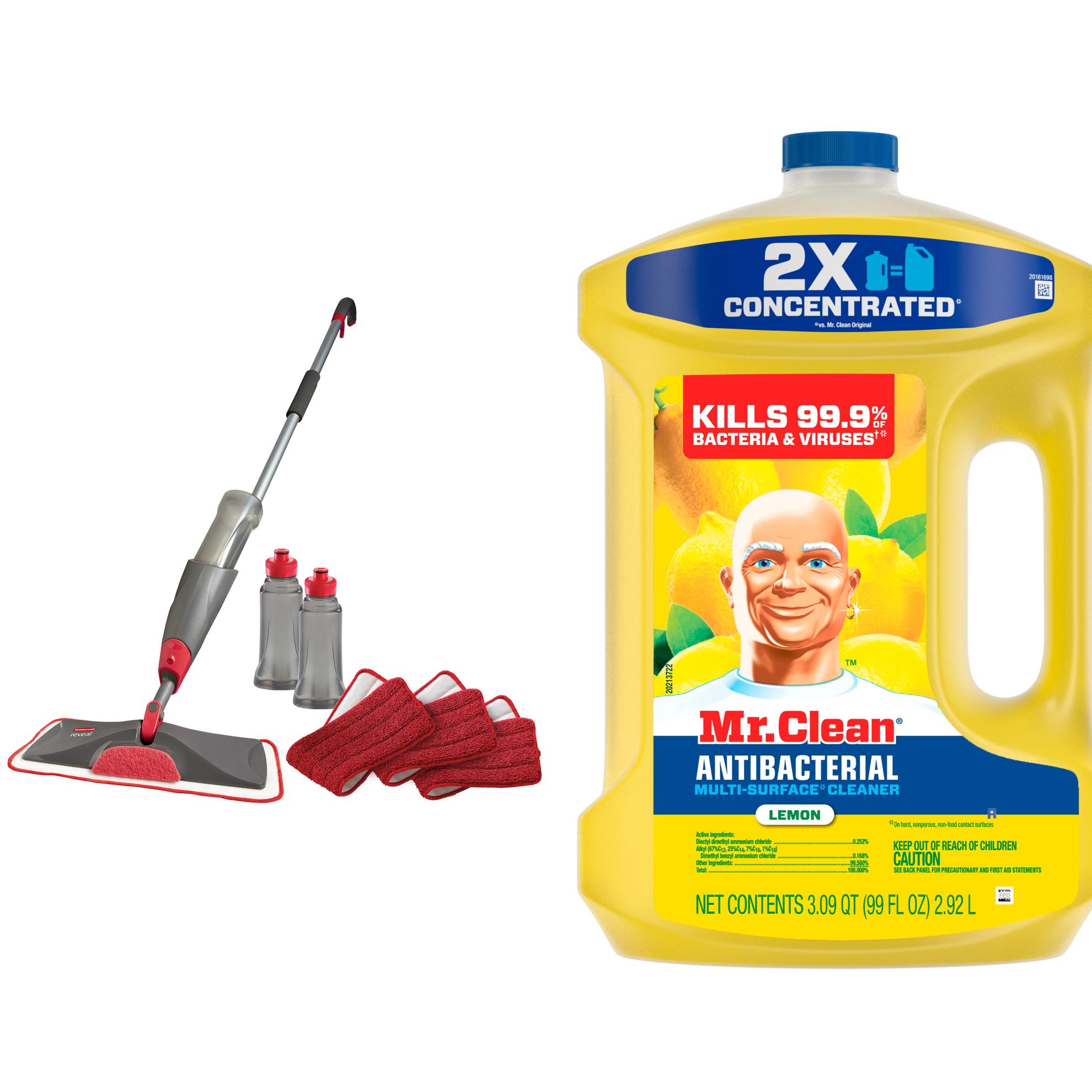 Rubbermaid  Spray Mop Starter Kit and Mr. Clean Lemon All Purpose Cleaner