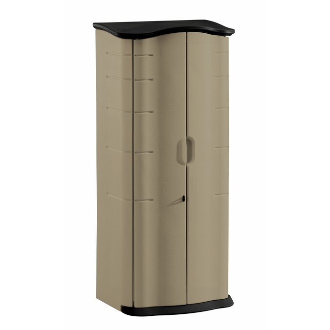 Rubbermaid Faint Maple Onyx Resin, Rubbermaid Outdoor Vertical Storage Shed Shelves