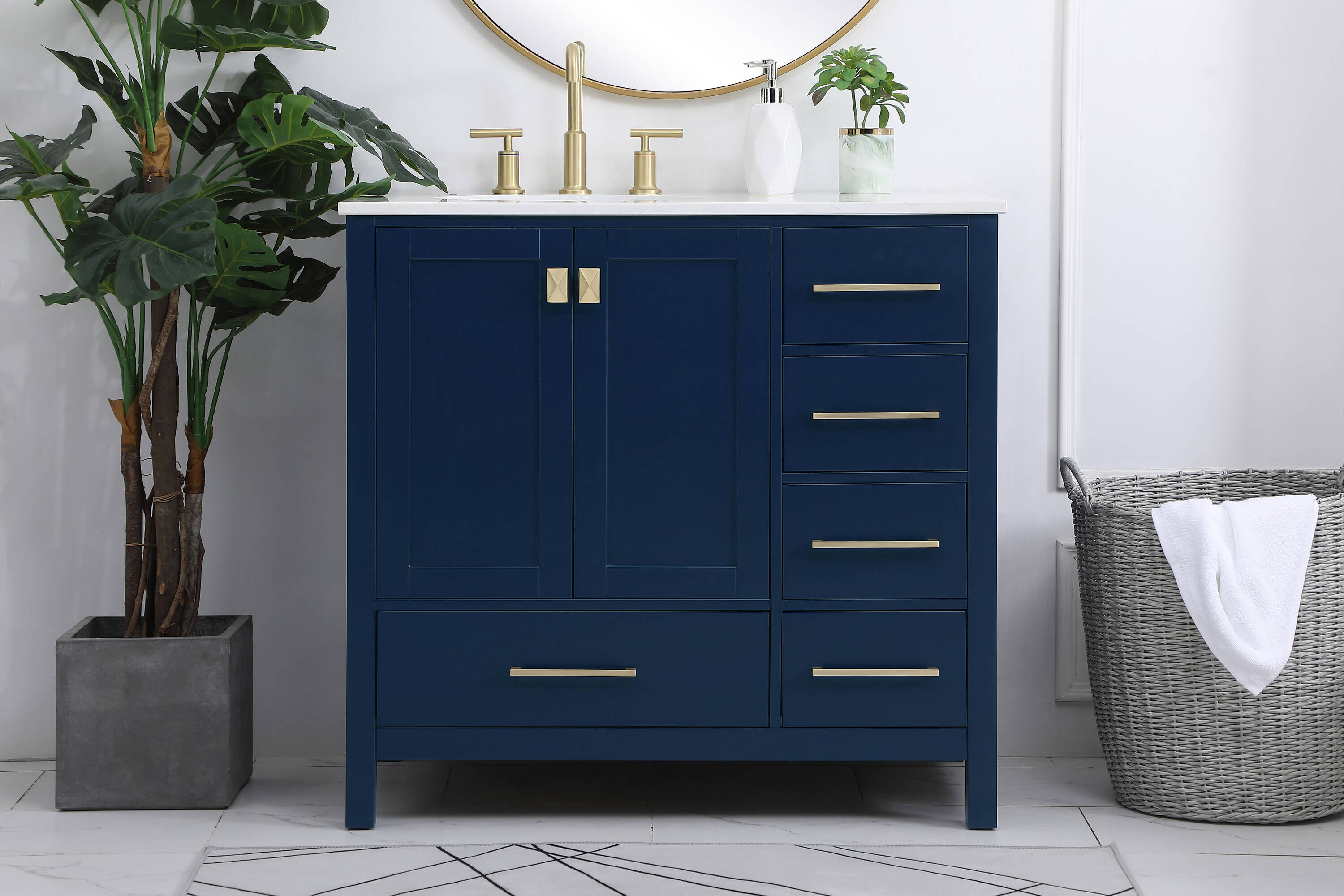 Elegant Decor FI56436BL Bath-Vanity-Combo - View #2