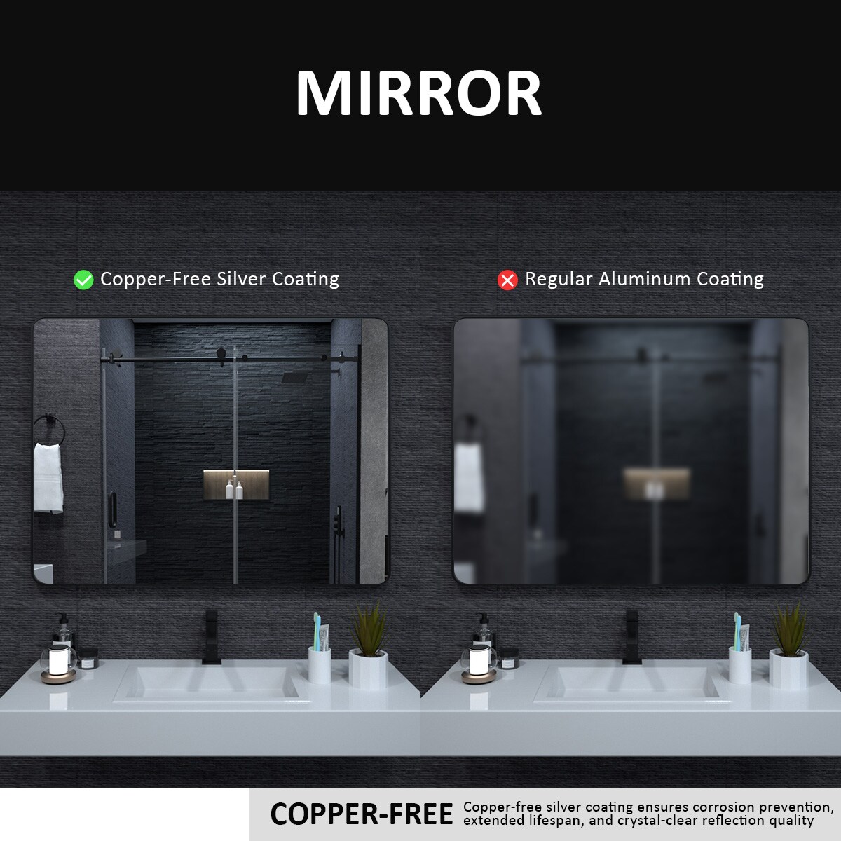 ToolCat SF1-27-YT Framed-Bath-Mirrors - View #4