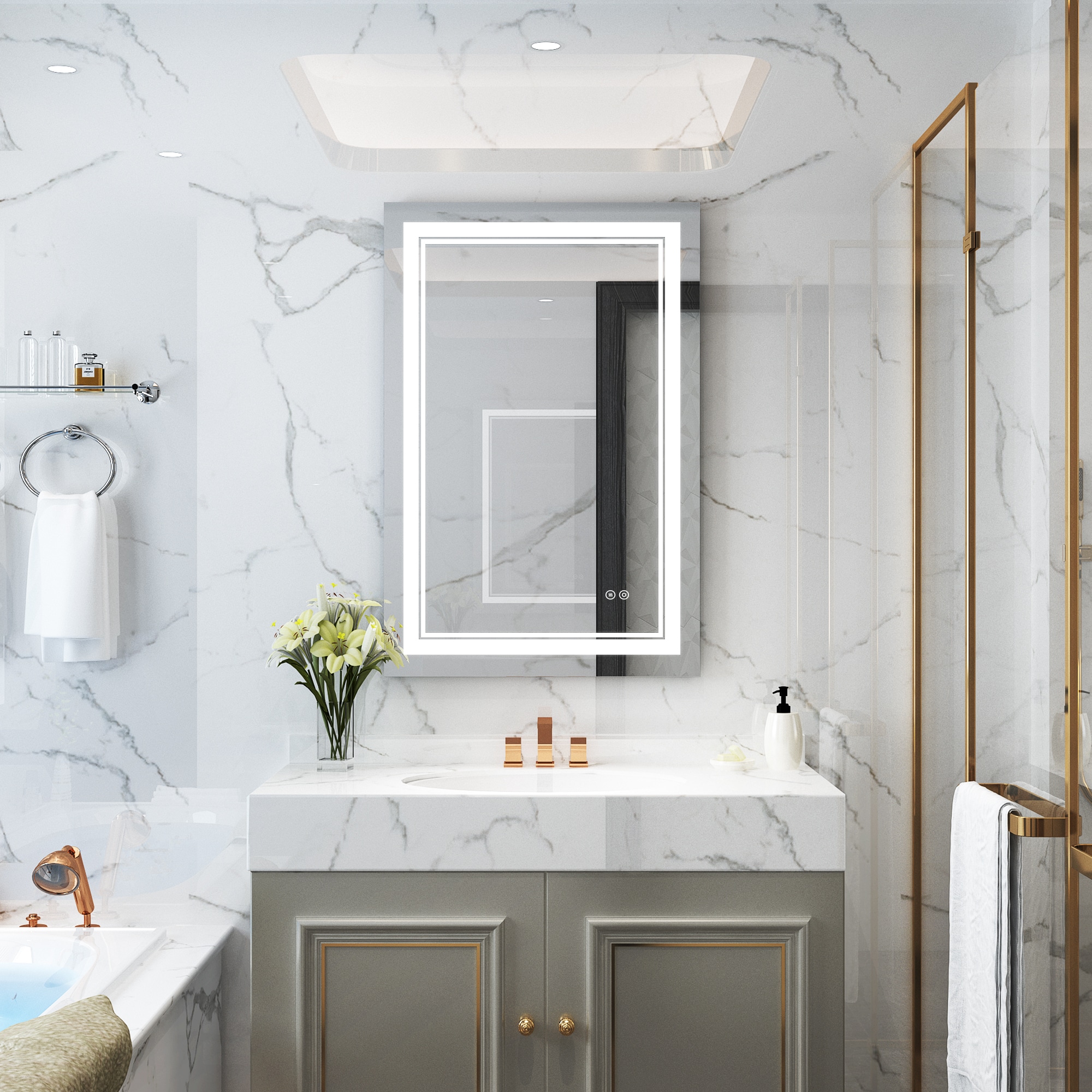 WELLFOR W2MRL2436 Framed-Bath-Mirrors - View #4