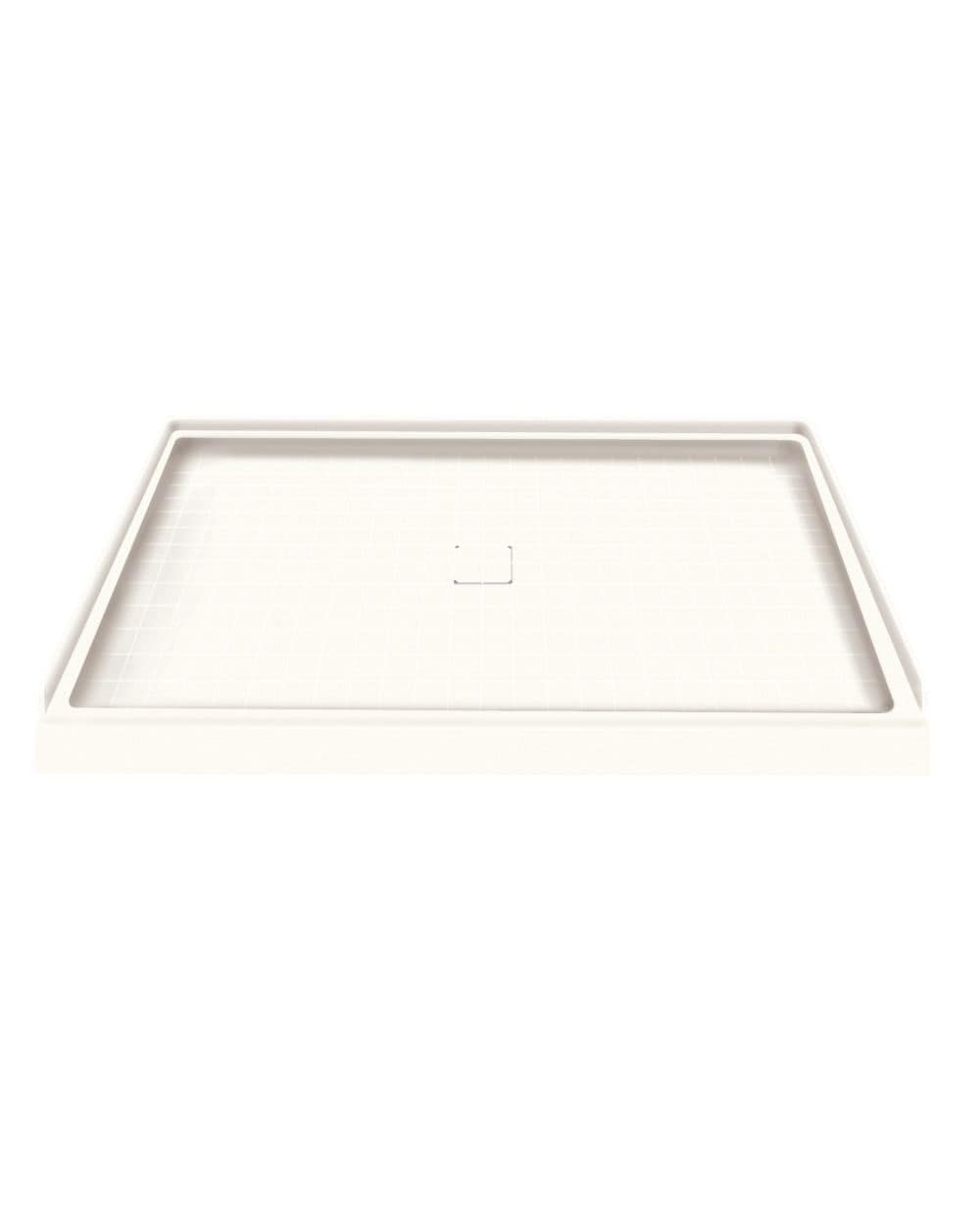 Style Selections F4834-01 34-in W x 48-in L with Center Drain Single Threshold Rectangle Shower Base (White)