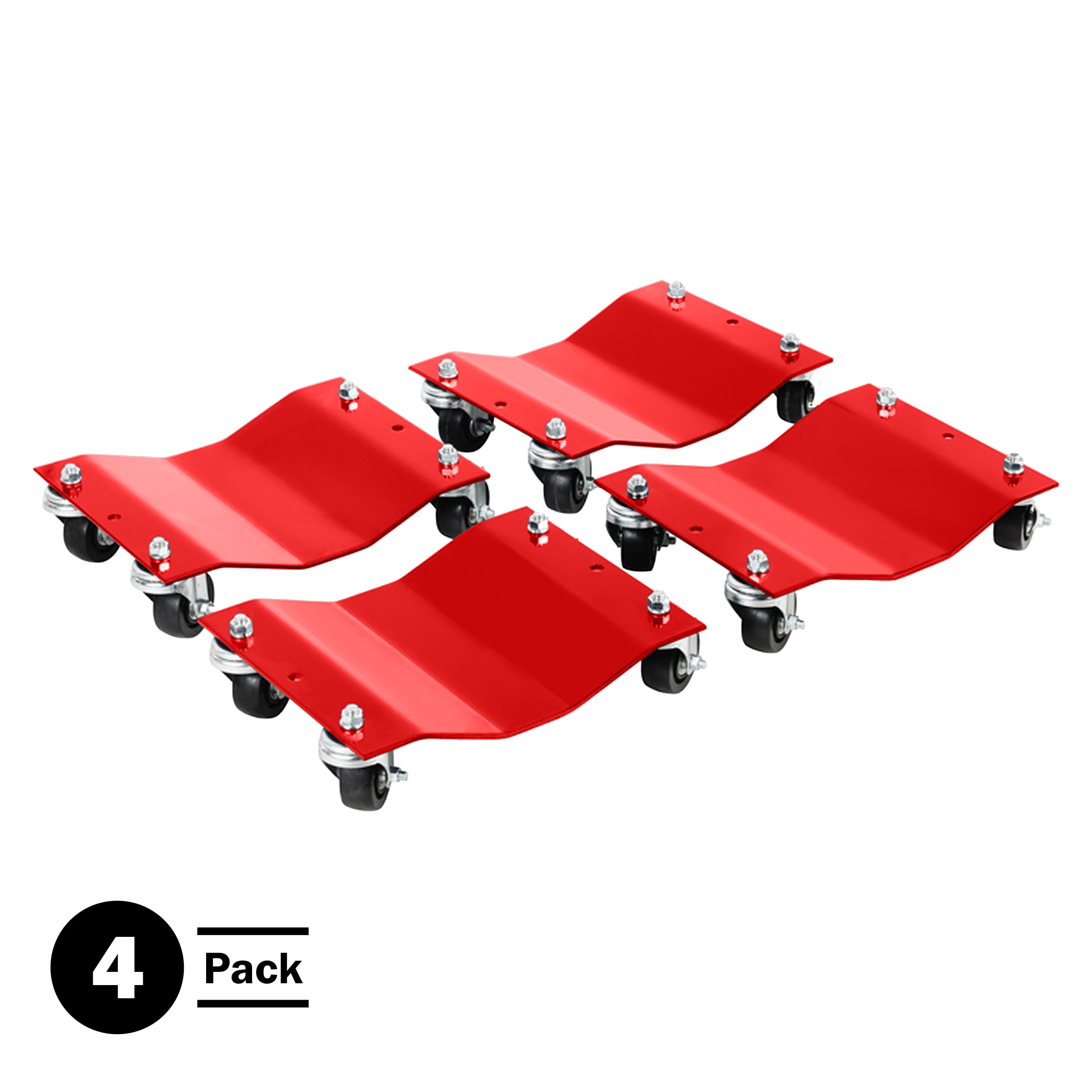 Stalwart 83-DT5497 6000-lb Capacity 4 -Wheel Red Steel Dolly