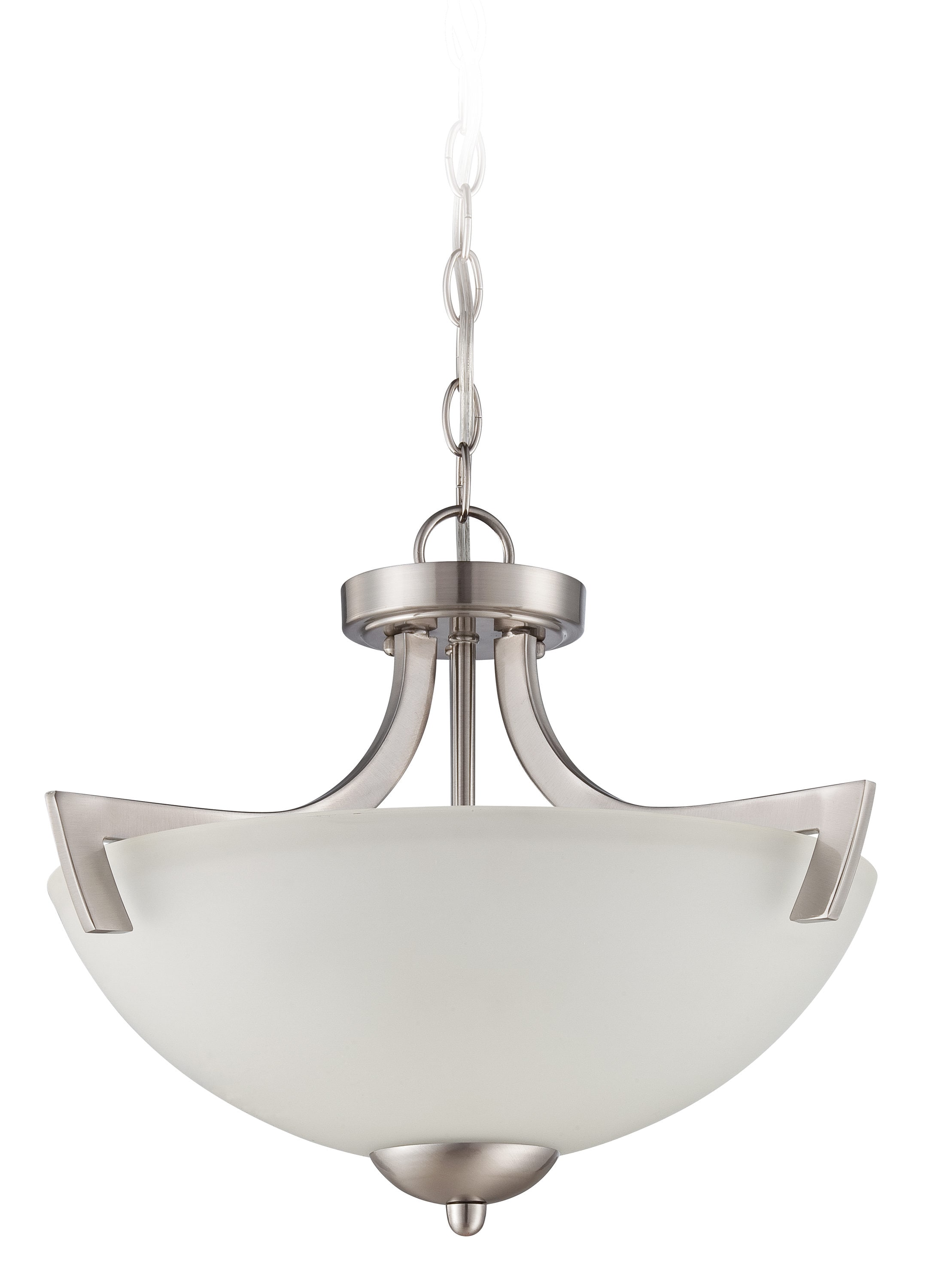Craftmade 37753-SN Almeda 1-Light Satin Nickel Semi-Flush mount light