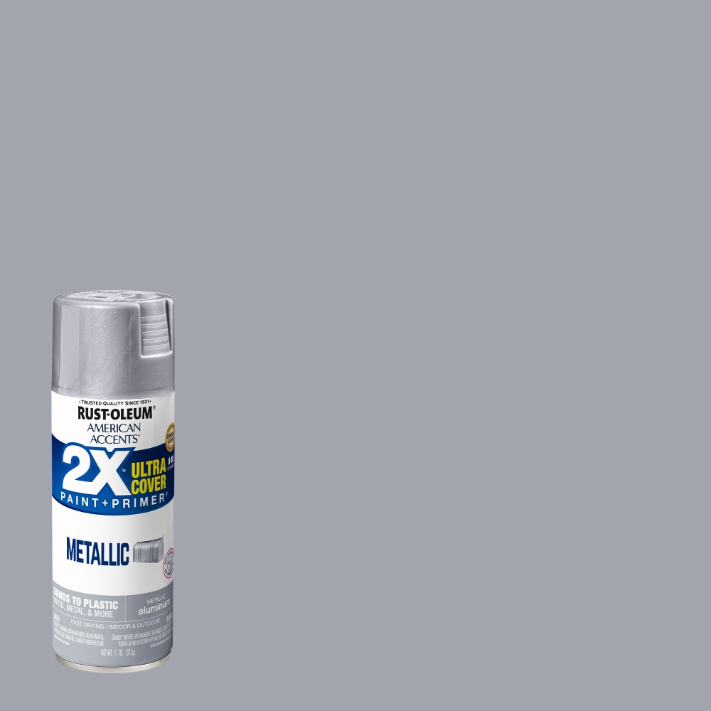 Rust-Oleum 327907 American Accents 2X Ultra Cover Flat Metallic Aluminum Spray paint ( NET WT. 1-oz )