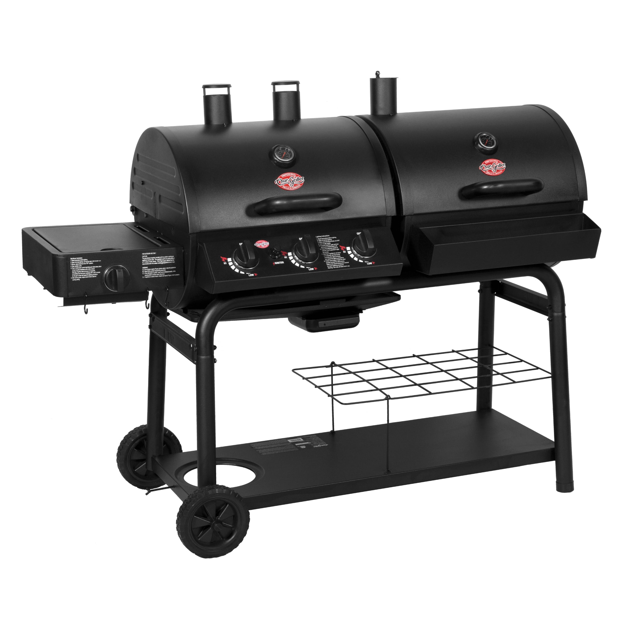 tag et billede Kirurgi Shipley Char-Griller Duo Black Dual-function Combo Grill in the Combo Grills  department at Lowes.com