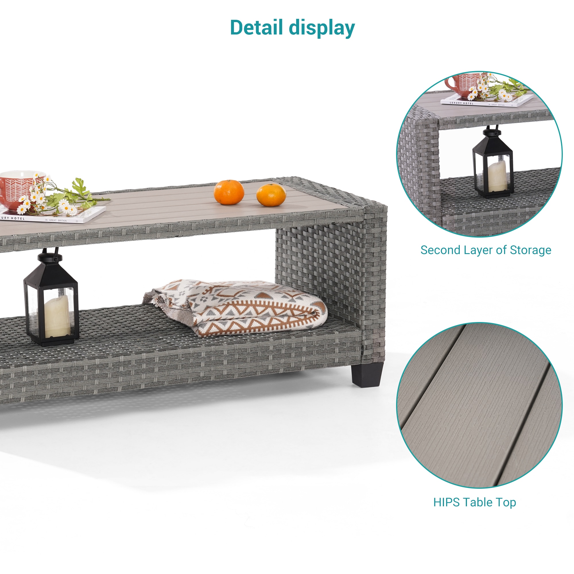 ACEGOSES LW-115T1-GY Patio-Tables - View #4
