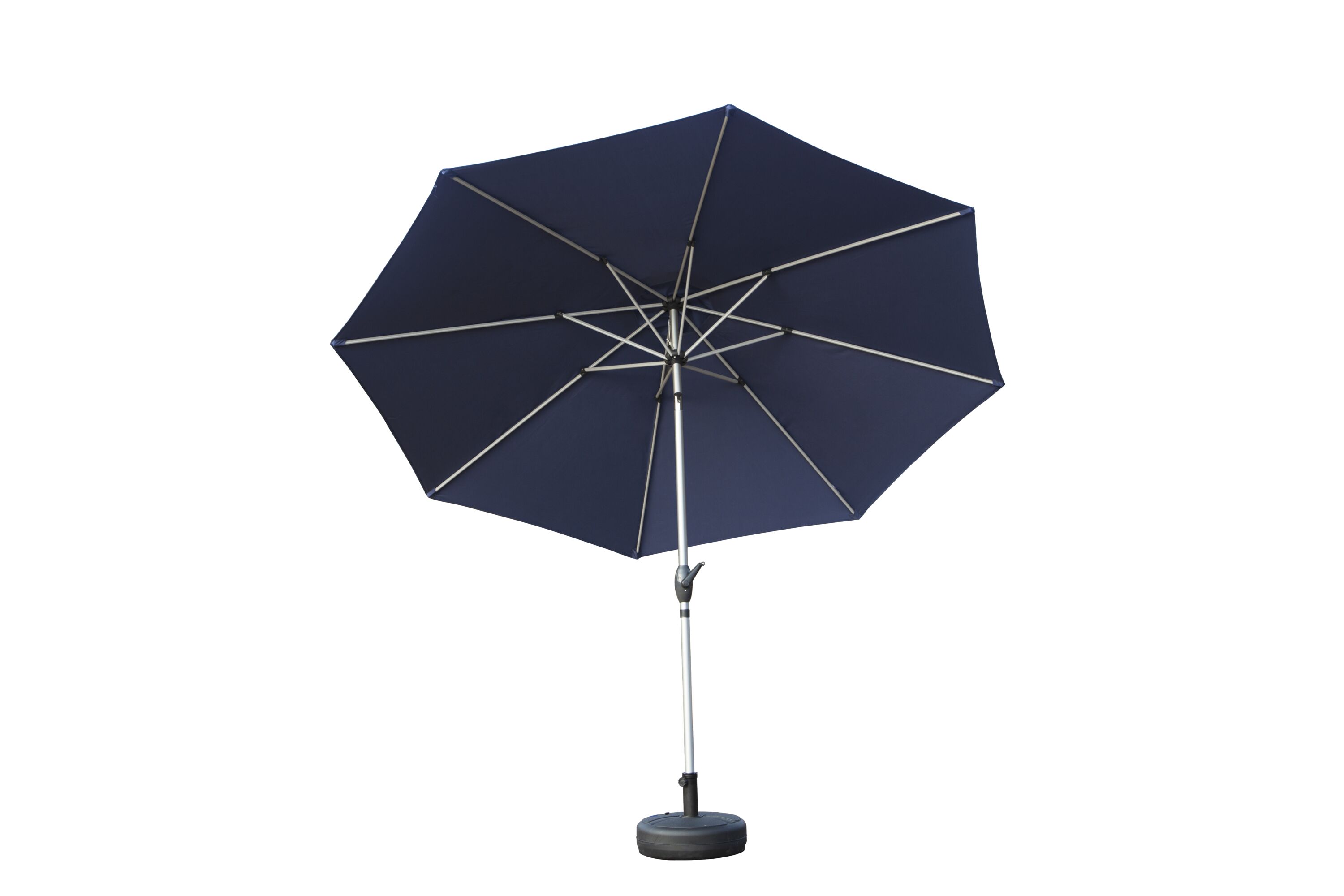 GDFStudio 325791 Traditional 9ft Patio Market Sun Umbrella with Push Button Tilt Crank Navy Blue