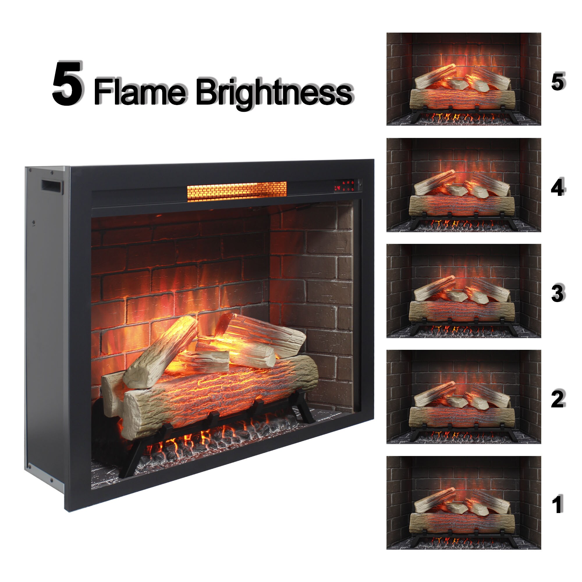 SINOFURN SYC070037BK Electric-Fireplace-Fireboxes - View #7