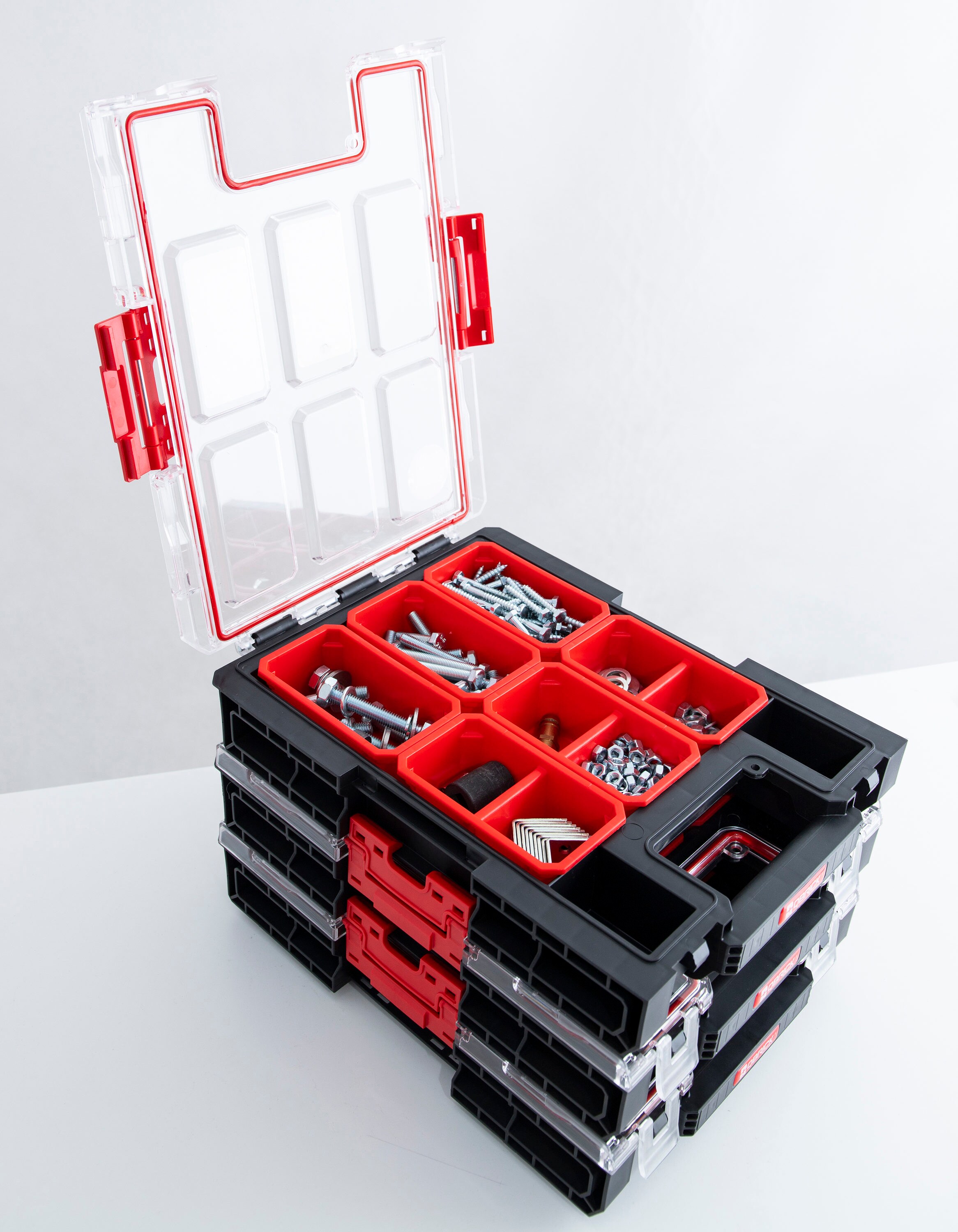 Qbrick System QS ONE 23-in Black Metal Lockable Tool Box in the