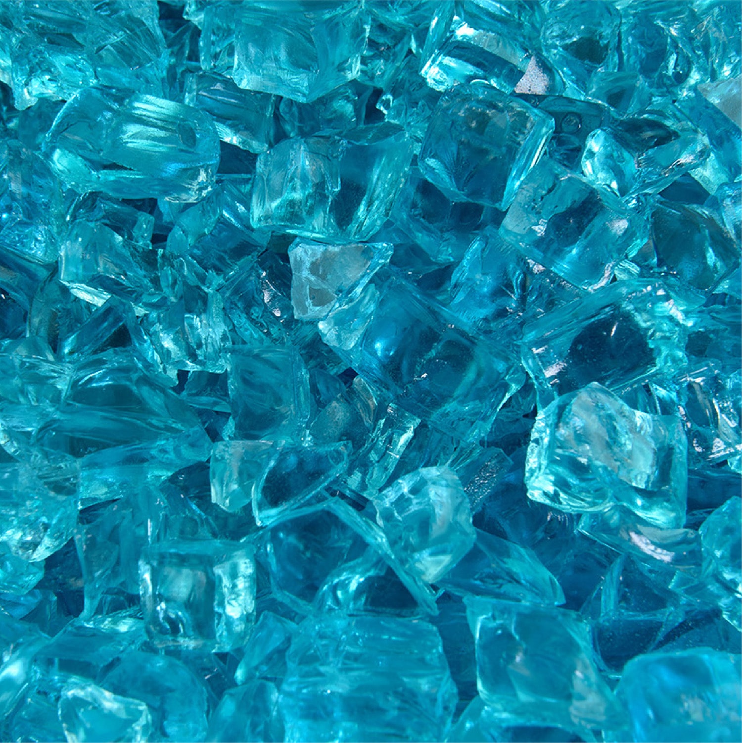 Fire Pit Essentials 10 lbs. Semi-Reflective Deep Sea Blue Fire Glass Beads for Indoor and Outdoor Fire Pits or Fireplaces