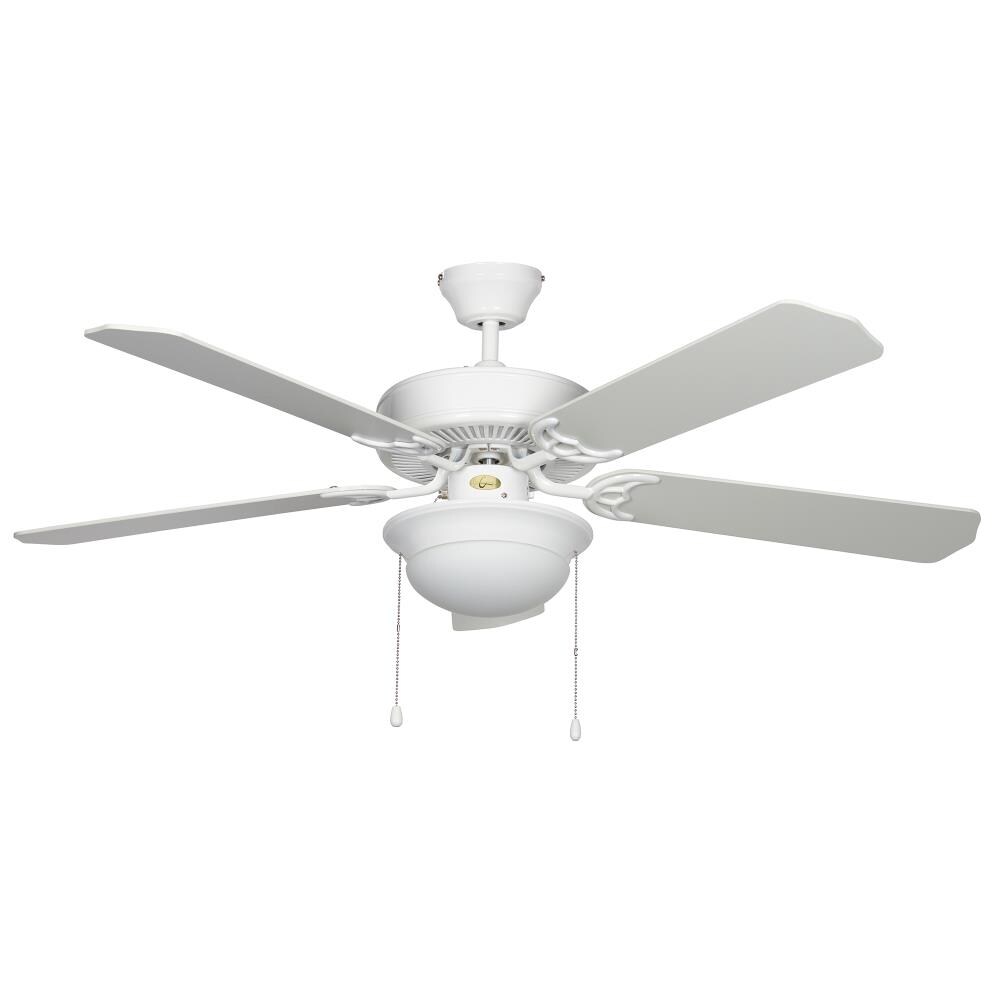 Concord Heritage Fusion 52-in White Indoor Ceiling Fan with Light 