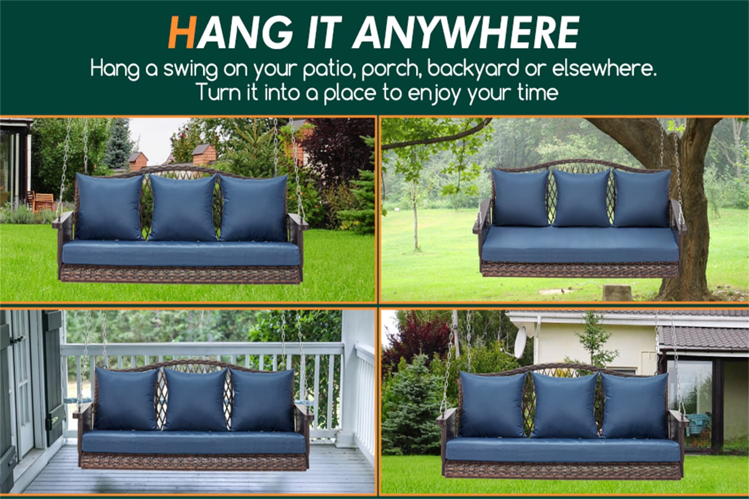 CESICIA YS12A Replace-Porch-Swing-Glider-Tops - View #4