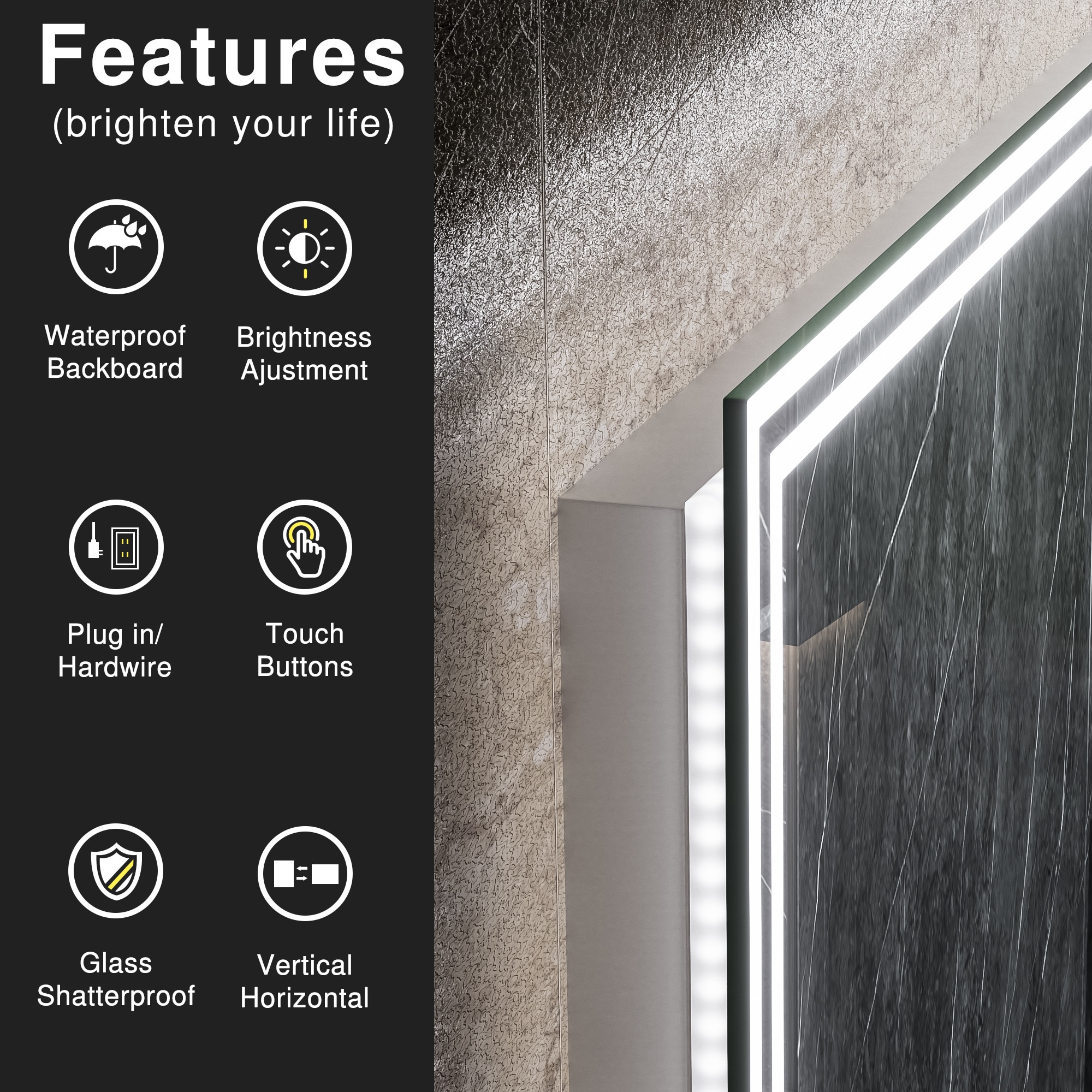 Dovelina LS-23120411 Framed-Bath-Mirrors - View #3