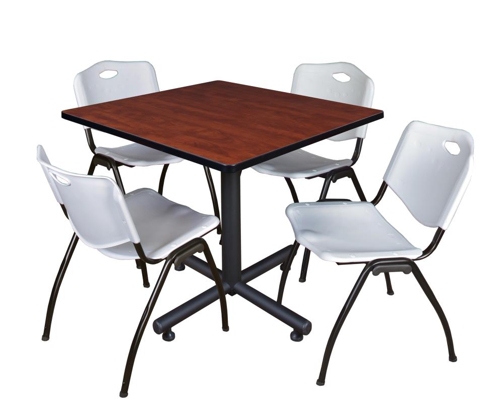 Regency TKB3636CH47GY Breakroom Red 4-Person Training Table (36-in W x 29-in H)