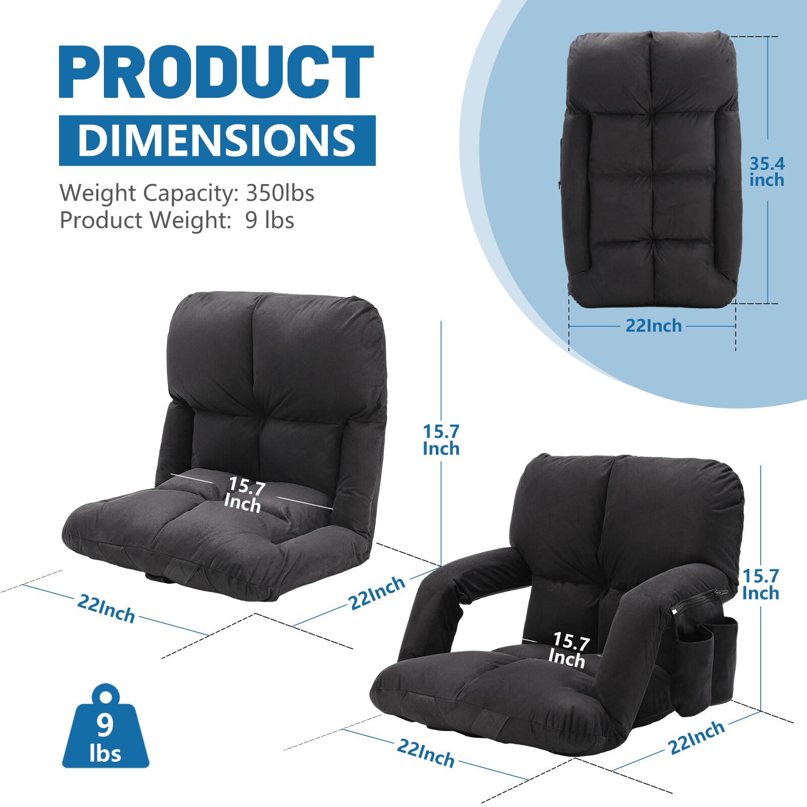Esazn KTY-RB-S-LYU Bleacher-Cushions - View #2