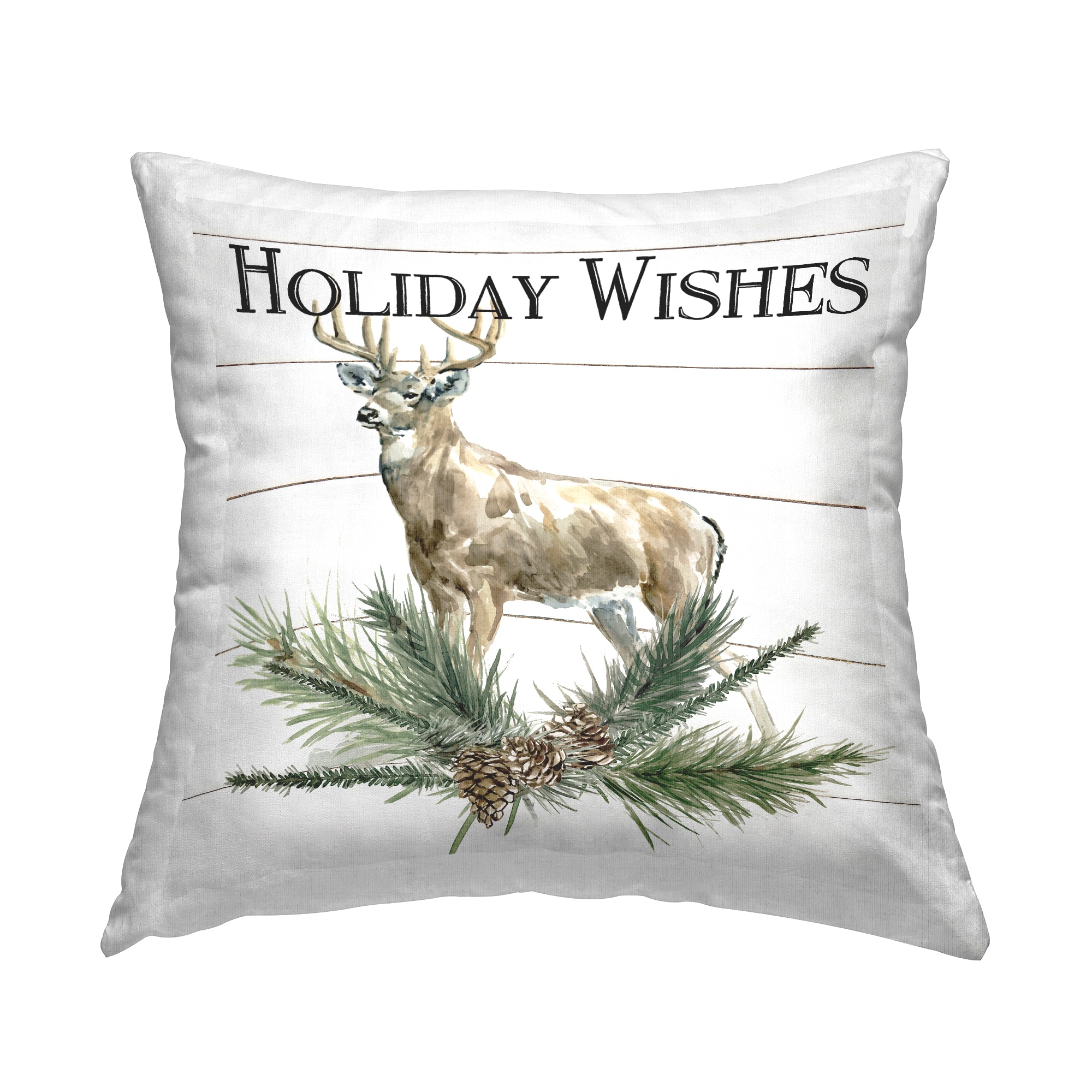 Stupell Industries PLA-489-SQW-18X18 18-in x 18-in Brown Square Indoor Decorative Pillow