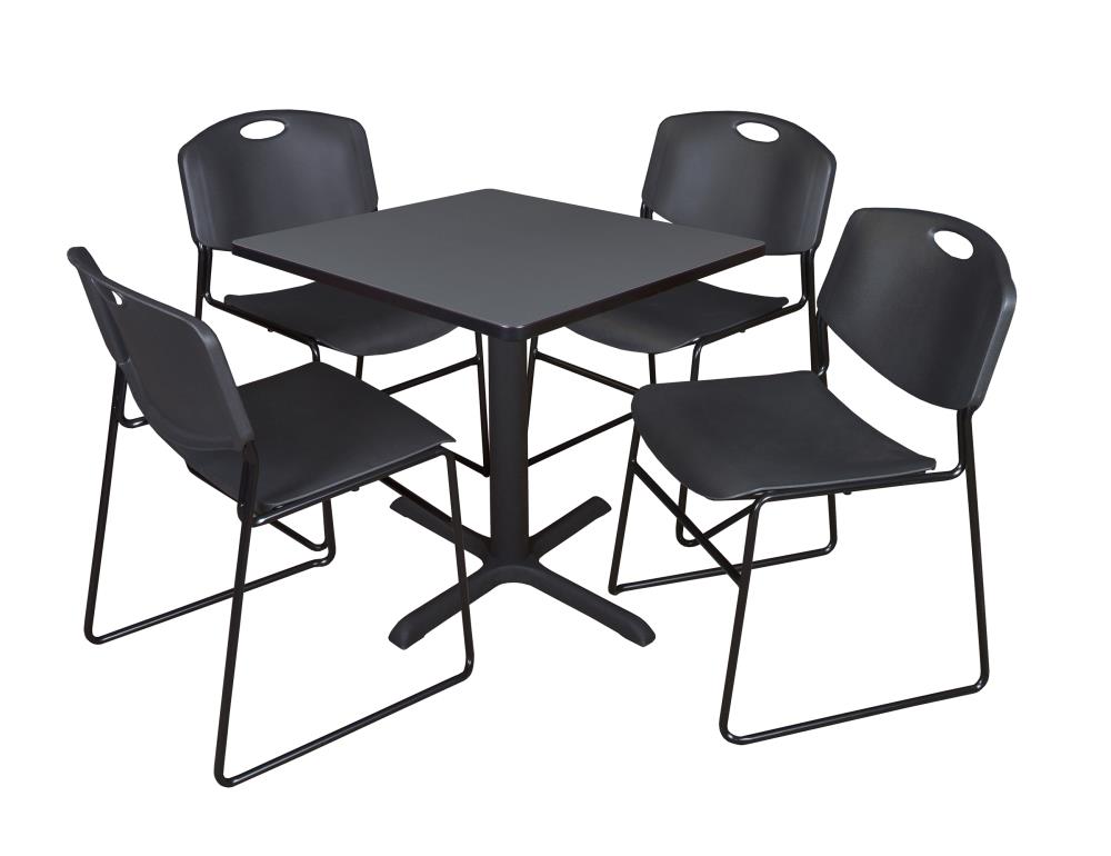 Regency TB3030GY44BK Cain Gray 4 -Person Training table ( 30-in W x 29-in H )