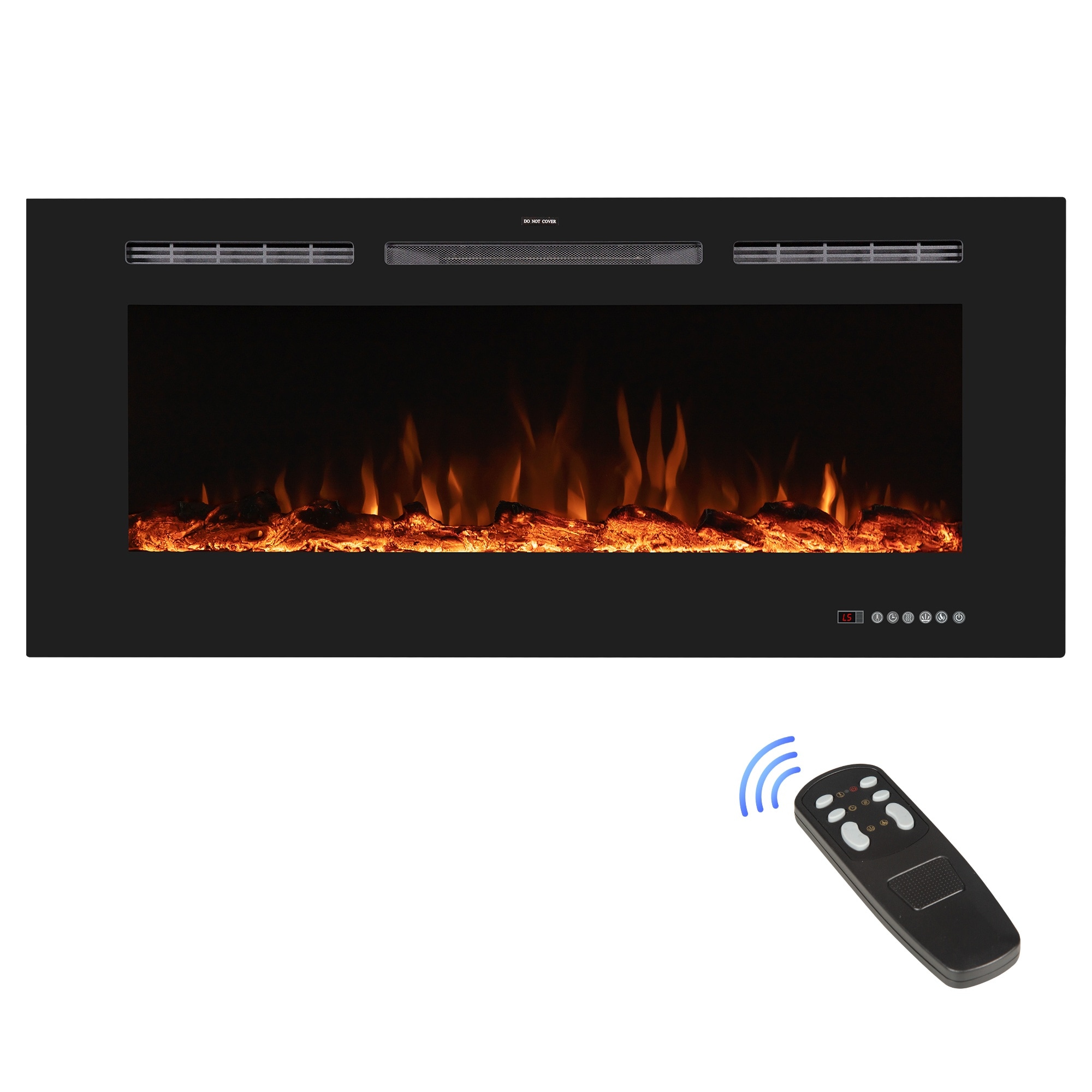 EdenDirect 42-in W x 21.65-in H Black Electric Fireplace Insert #ALEF42
