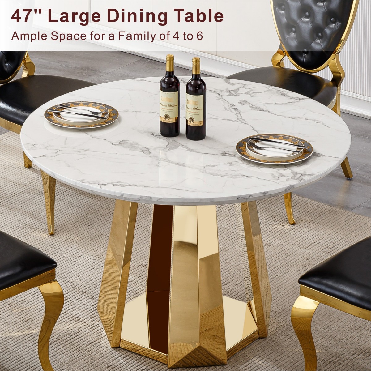 Coolbibila DEREK-TABLE-WHITE Dining-Tables - View #4