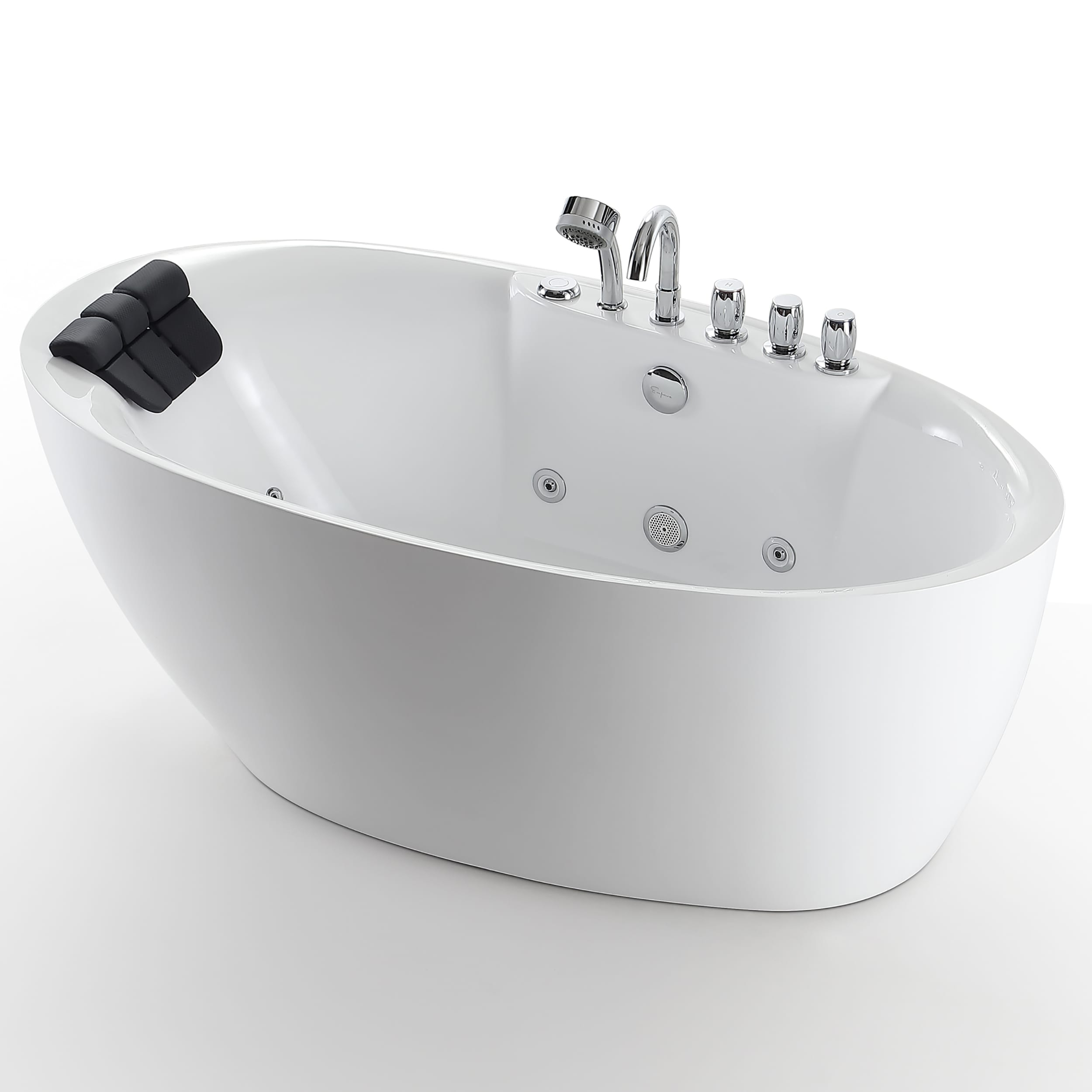 Swcorp 2753FLWL Left Drain Fully Loaded Walk-In Bathtub with Air Jets & Whirlpool Massage Jets Hot Tub, White