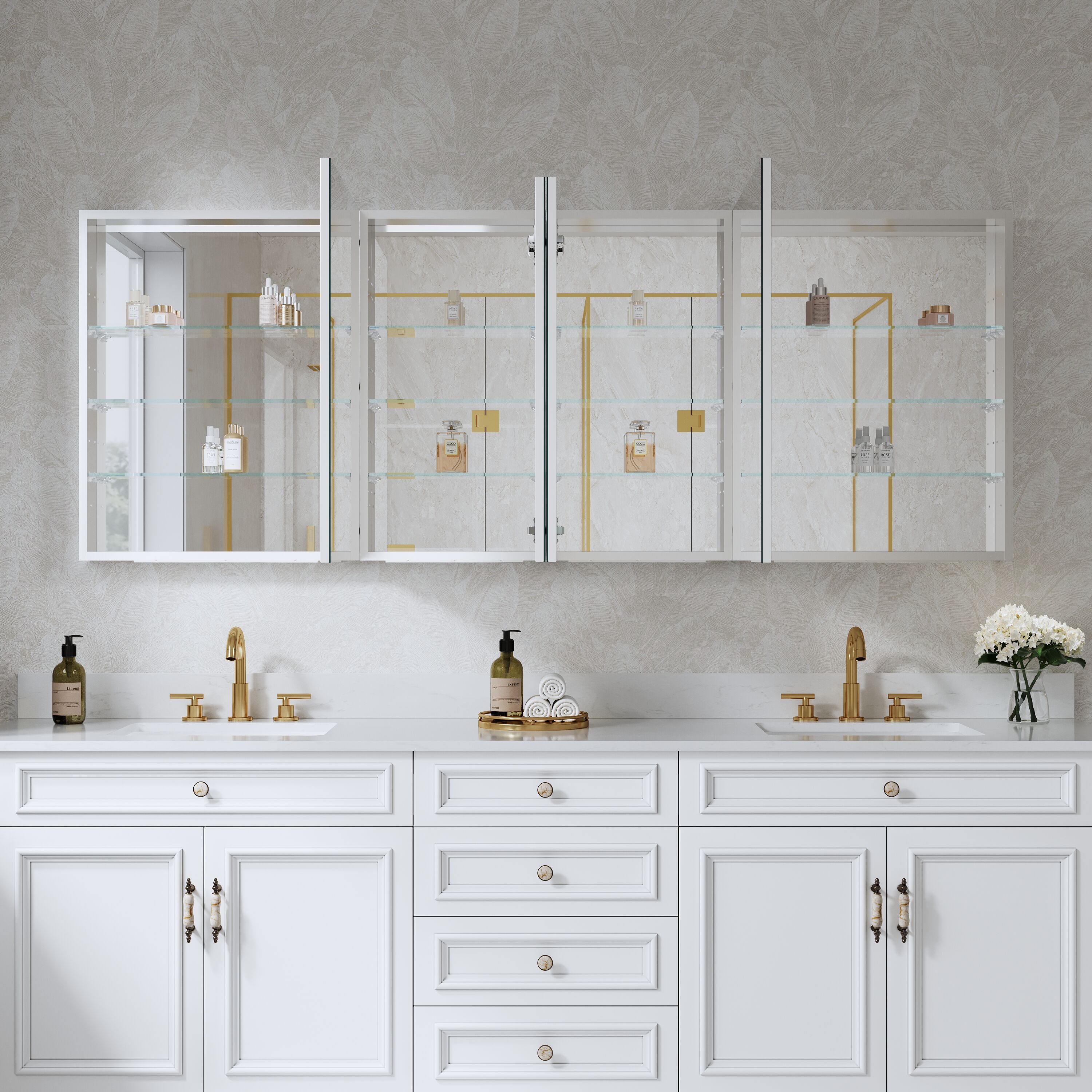WELLFOR M1FM8442MB Bathroom-Medicine-Cabinets - View #2