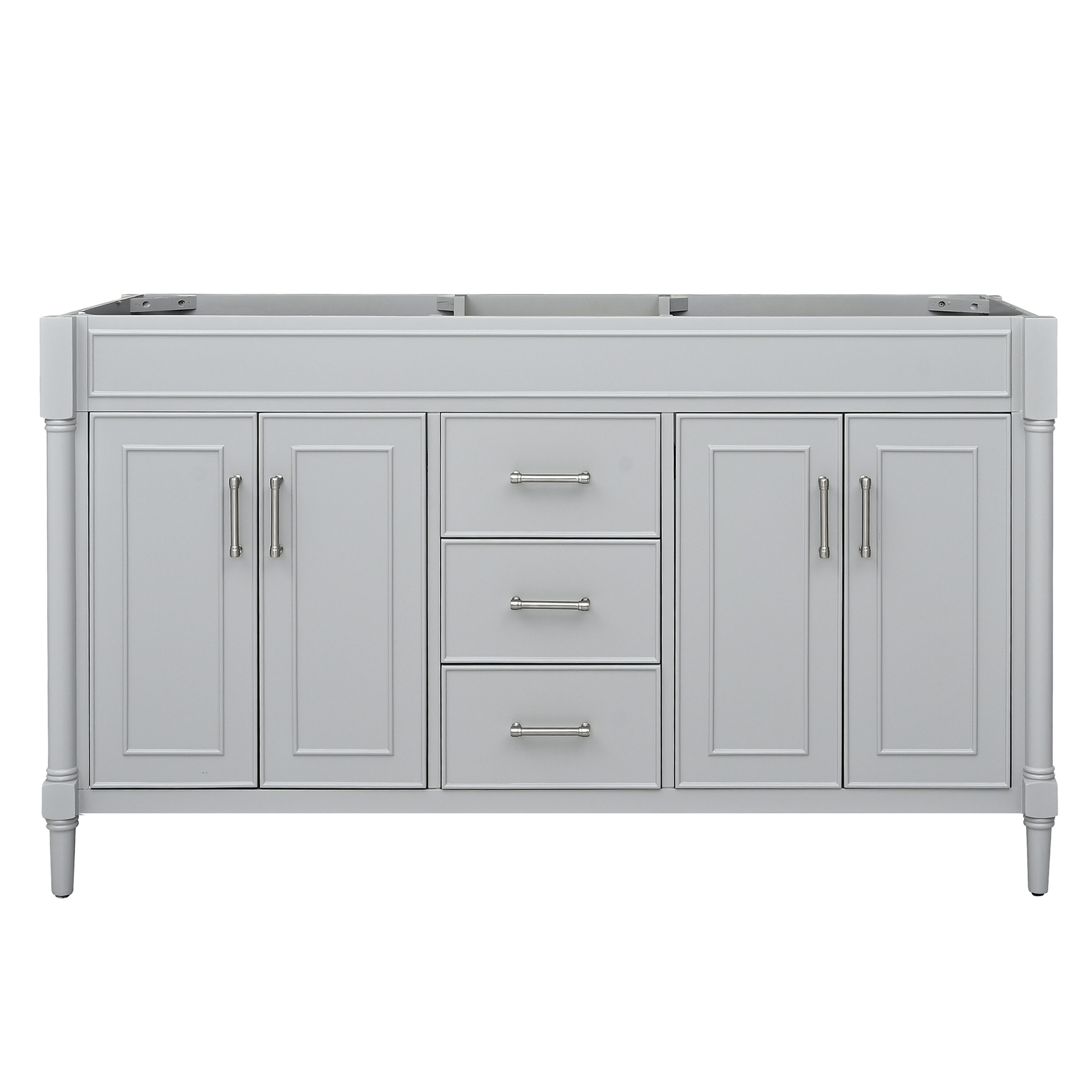 Avanity BRISTOL-V60-LG Bristol 60-in Light Gray Bathroom Vanity Base Cabinet without Top