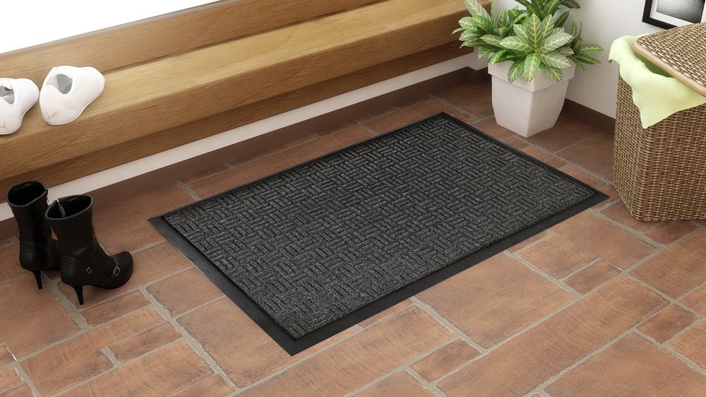 Project Source 3-ft x 3-ft Interlocking Black Rectangular Indoor or Outdoor  Anti-fatigue Mat in the Mats department at