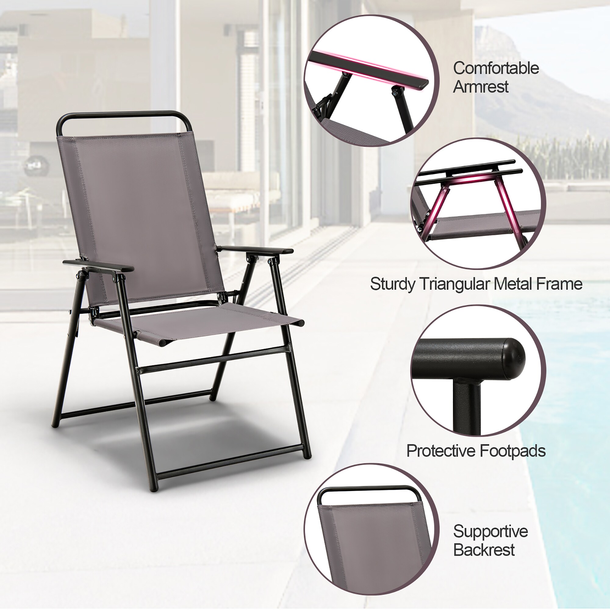 Costway NP11097GR-2 Patio-Chairs - View #6
