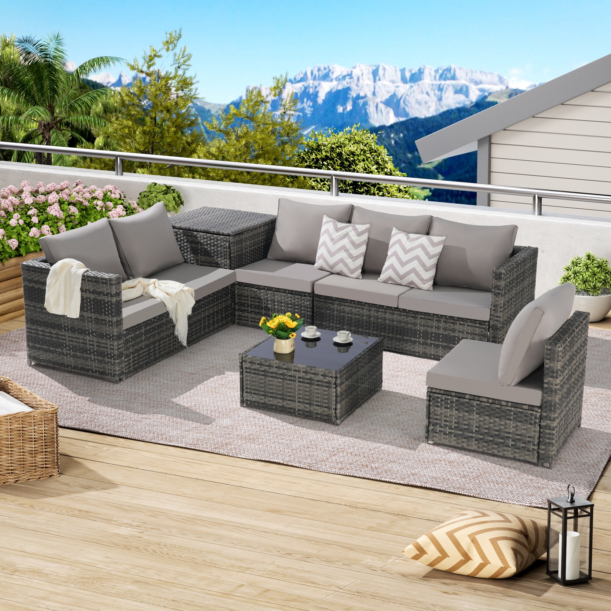 SINOFURN SYB670033BN Patio-Sofas-Daybeds - View #2