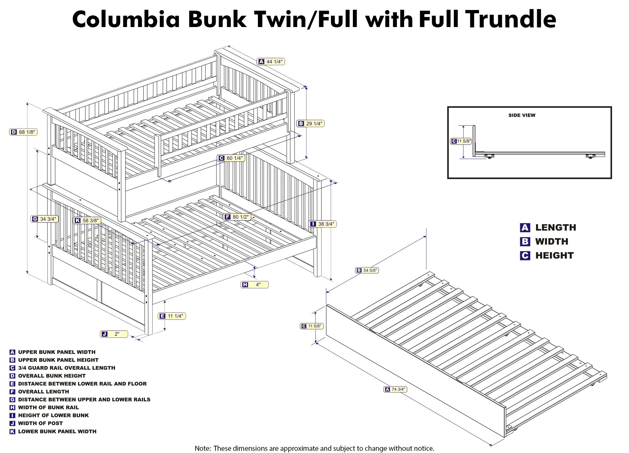 AFI Furnishings Columbia White Twin Over Full Bunk Bed at Lowes.com