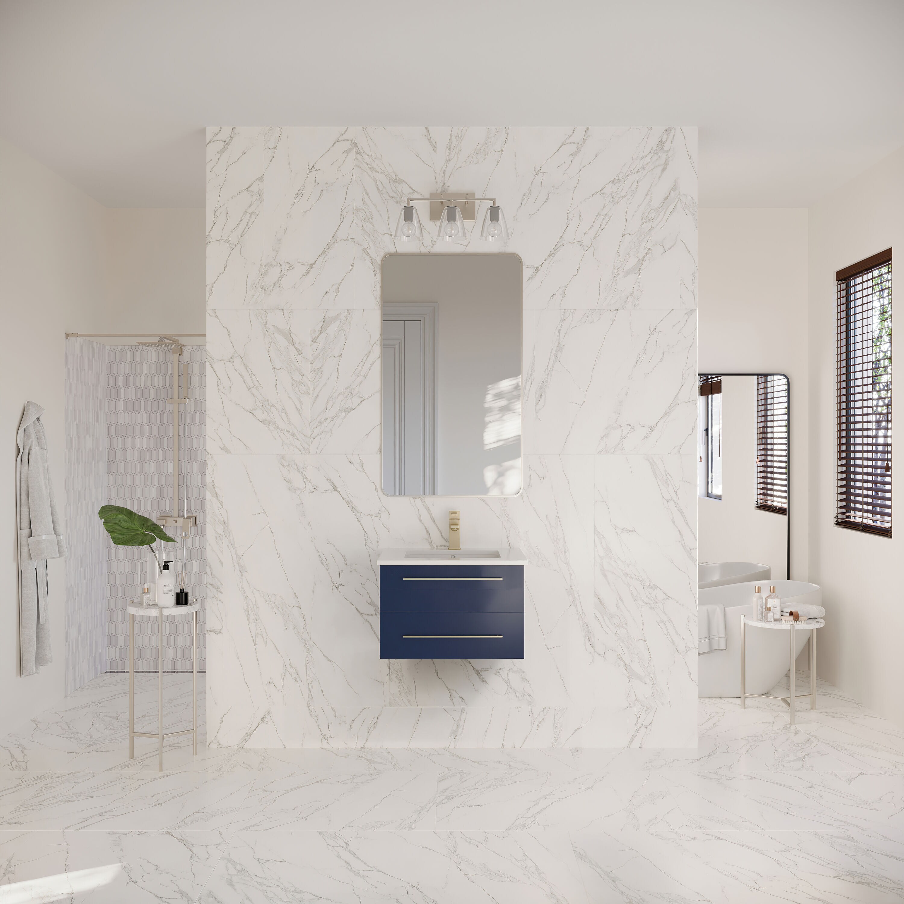Fresca FCB6124RBL-UNS-CWH-U Bath-Vanity-Combo - View #5