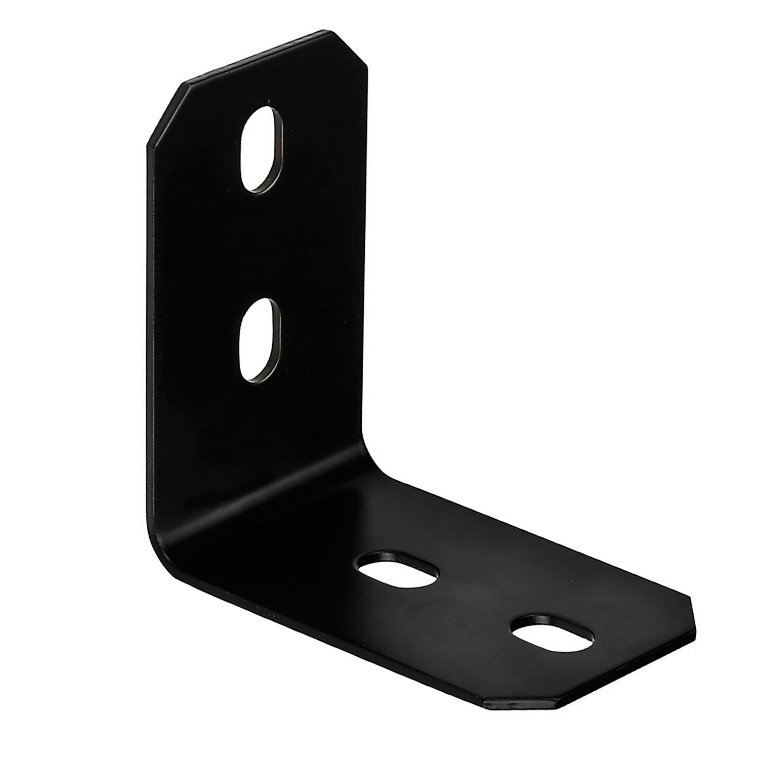 Hampton  4 7/8 in. H X 3 in. W X 1/8 in. D Black Steel Inside L Corner Brace 5 pks