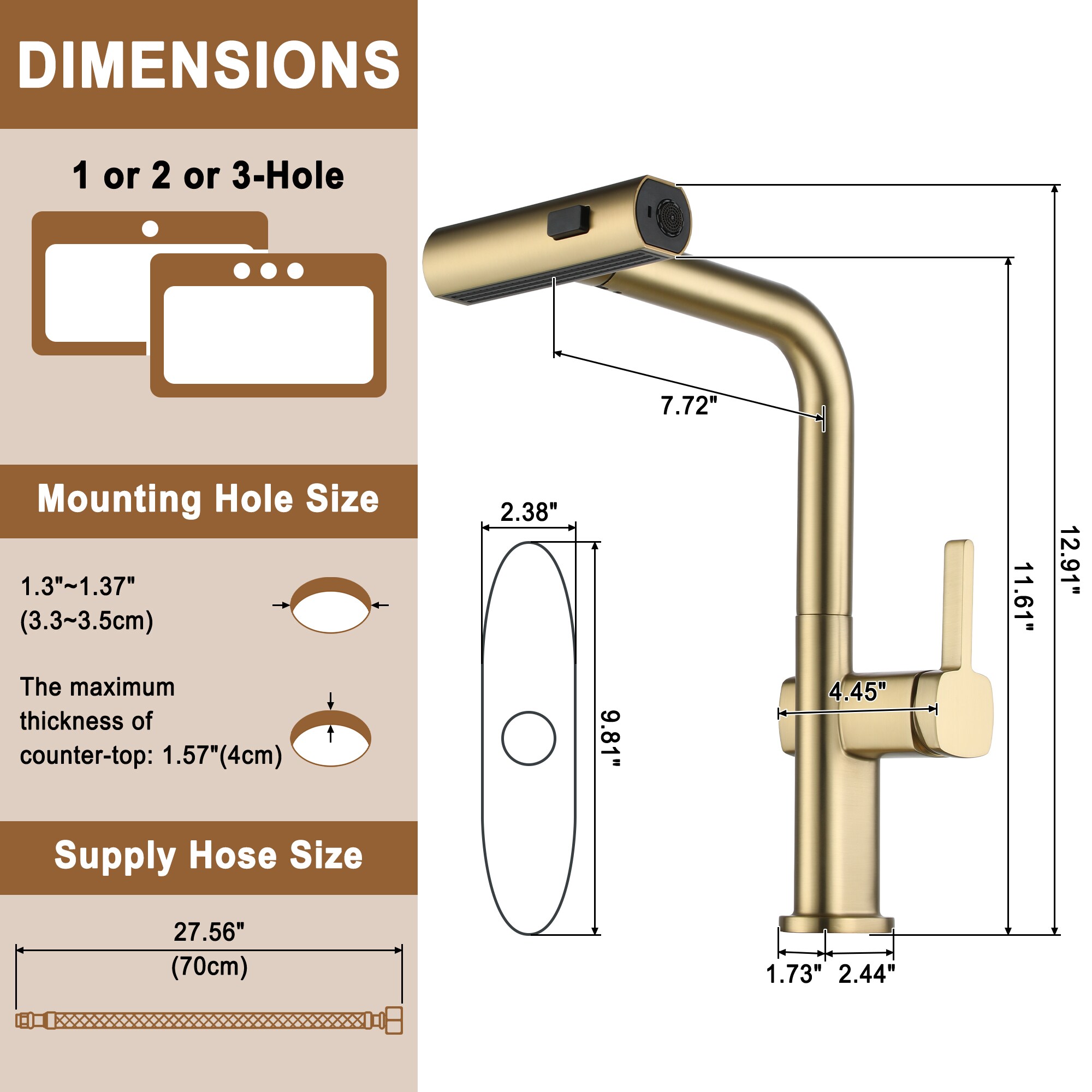 Mondawe MD-D83-BN Kitchen-Faucets - View #8