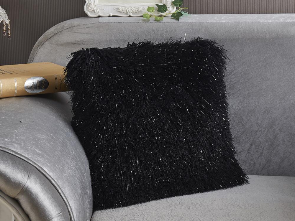 Amazing Rugs PIL-NS-2020 18-in x 18-in Black Square Indoor Decorative Pillow