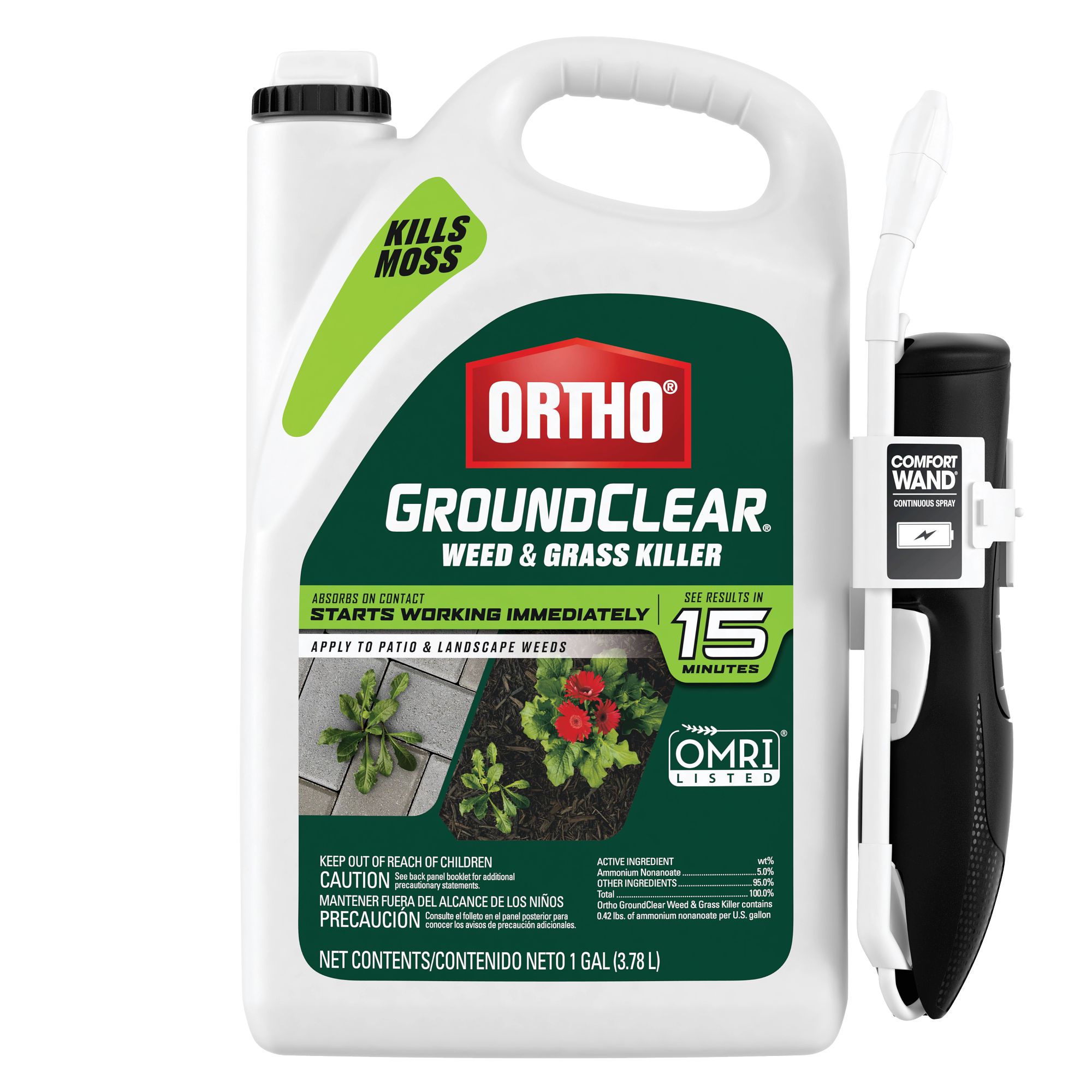 ORTHO GroundClear 1-Gallon Sprayer Wand Weed and Grass Killer