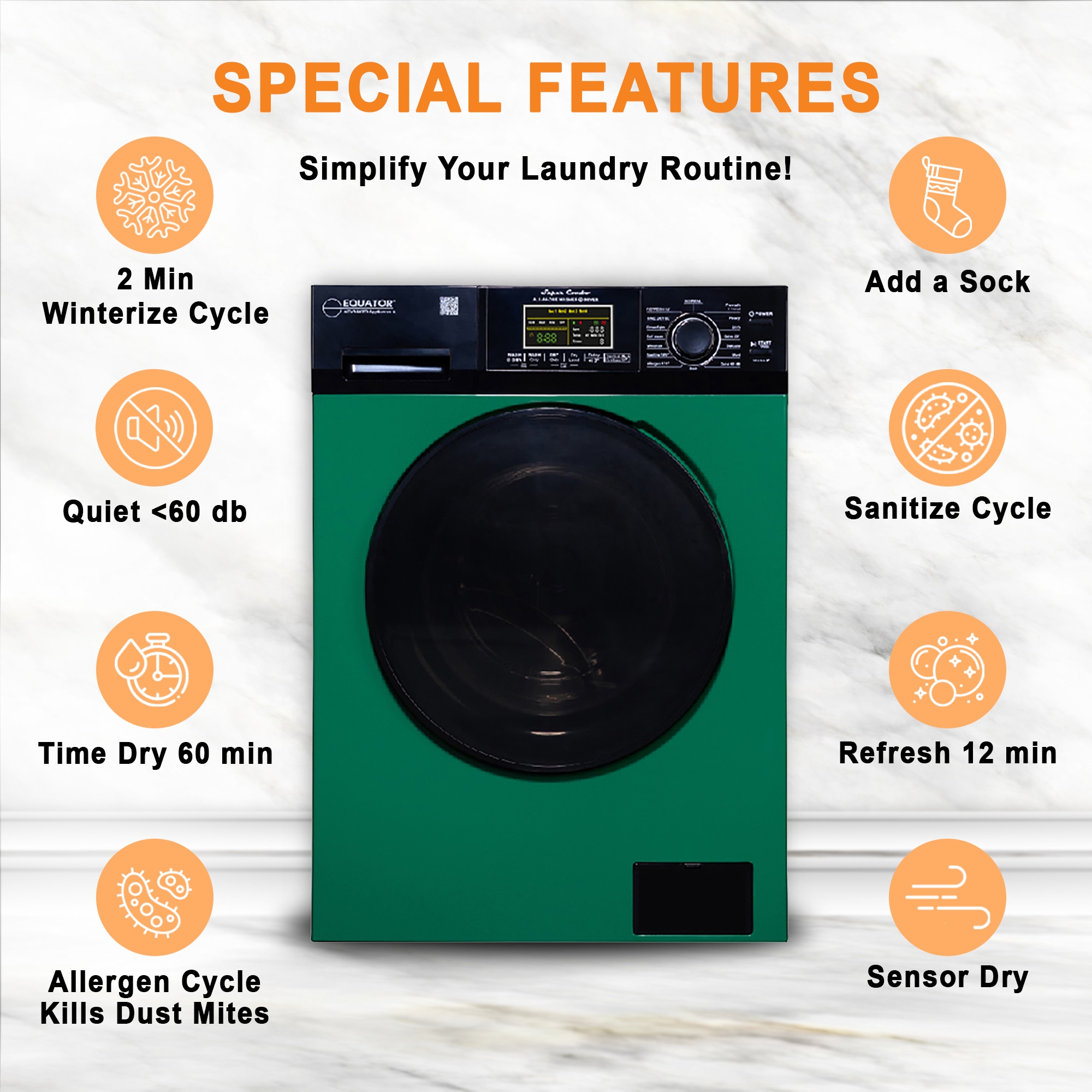 Equator Advanced Appliances EZ 5500 CV GREEN Combination-Washers-Dryers - View #11