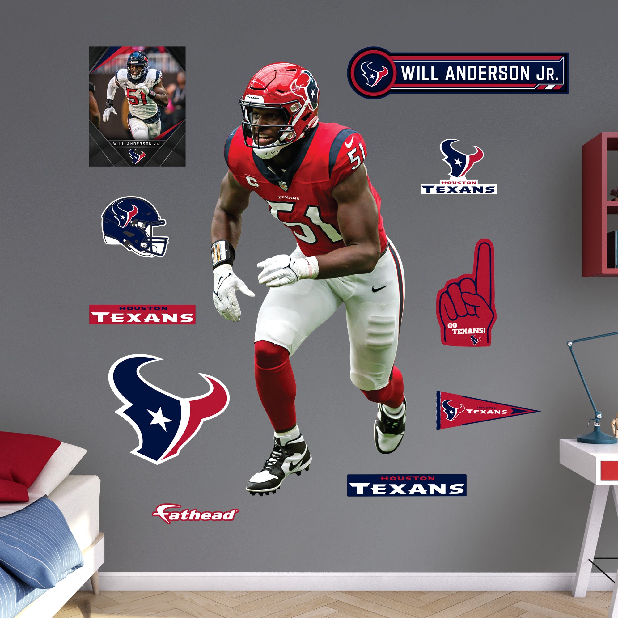 Fathead 1900-04383-001 32-Inches W x 50-Inches H Self-adhesive Multiple colors/finishes Sports Wall Decal