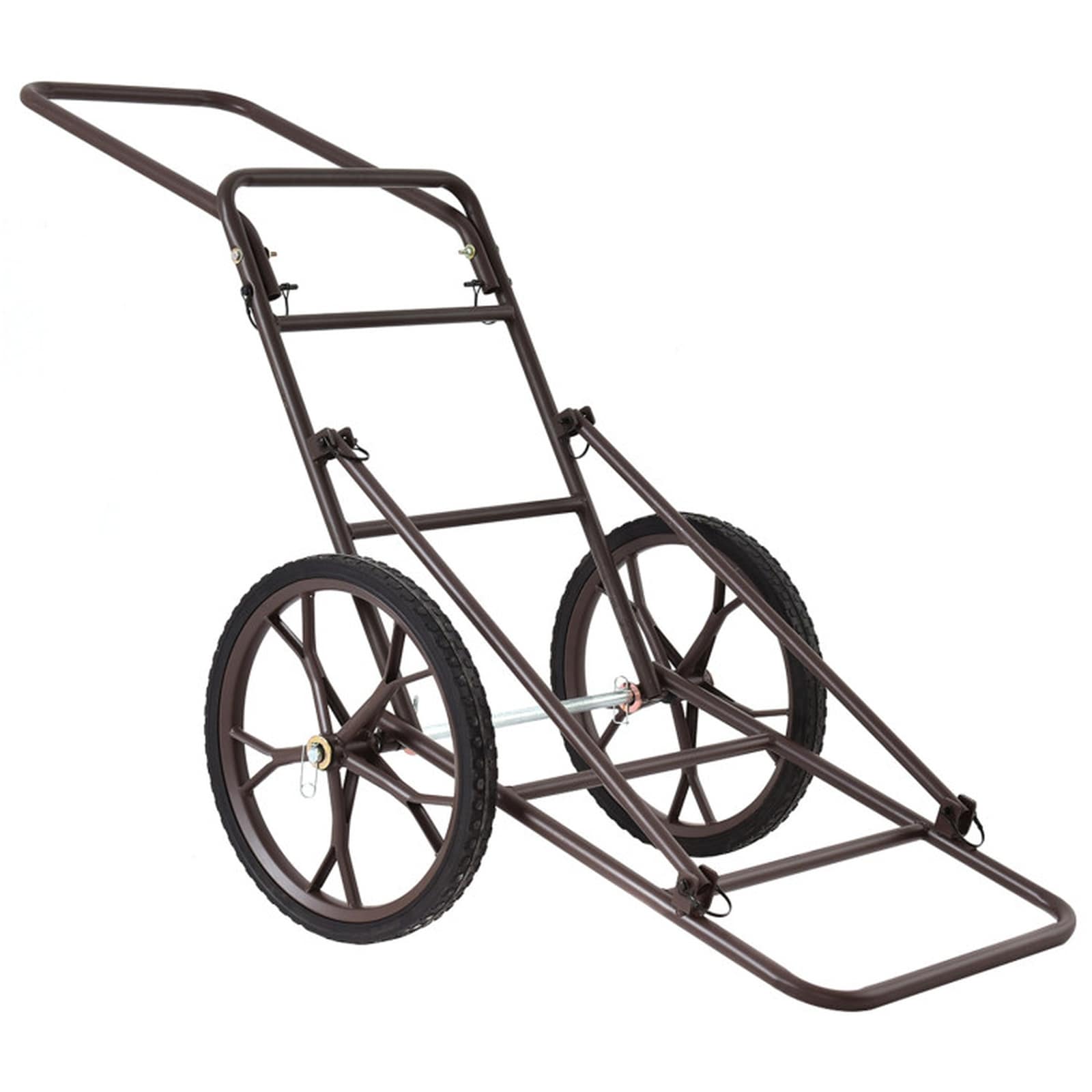 SUGIFT - Folding Deer Game Cart with 500-lb Capacity and 17-in Rubber Tires Heavy Duty Steel Hunt...