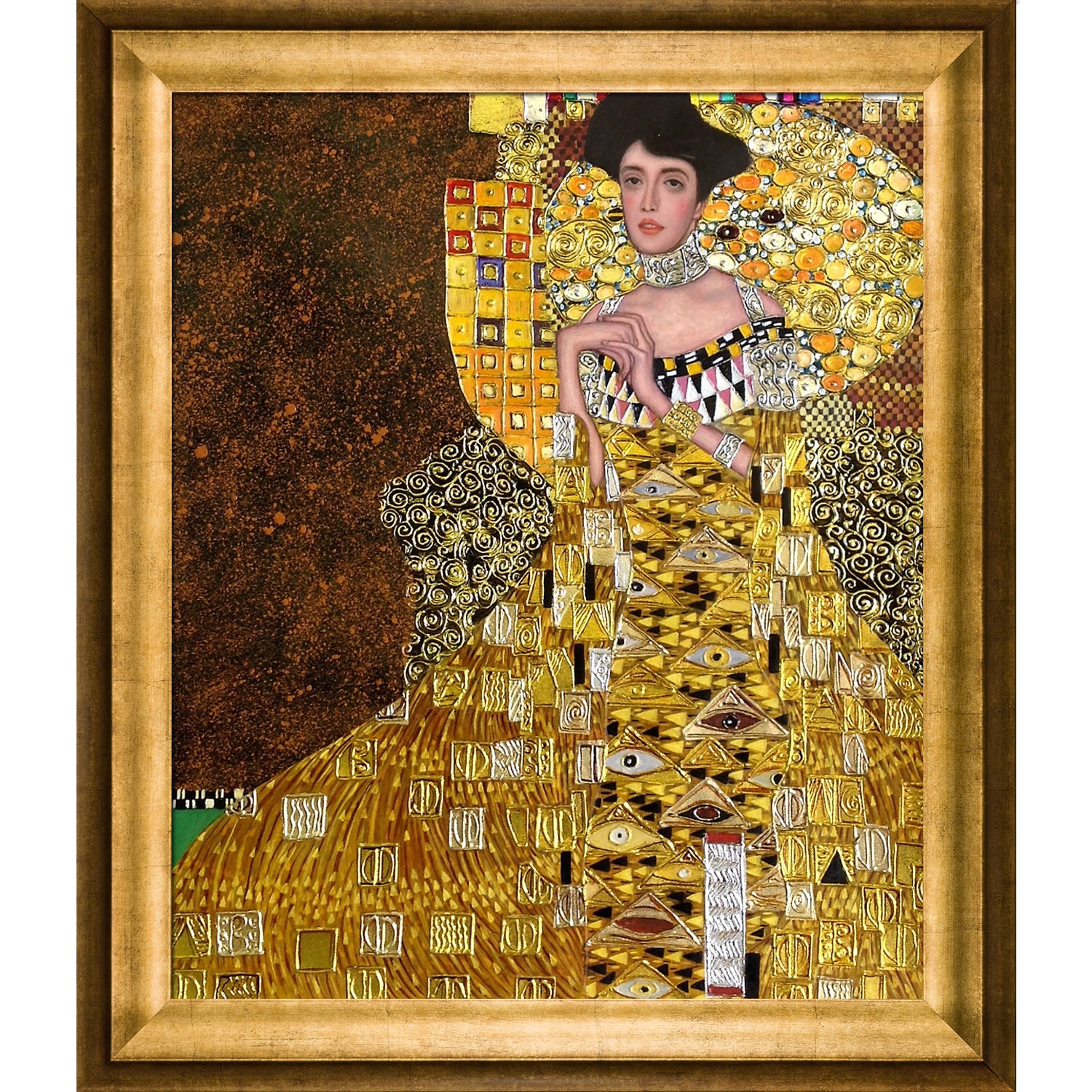 Attent restjes jaloezie La Pastiche Portrait Of Adele Bloch Bauer I (Luxury Line) Gustav Klimt  Framed 25-in H x 29-in W People Canvas Hand-painted Painting in the Wall  Art department at Lowes.com