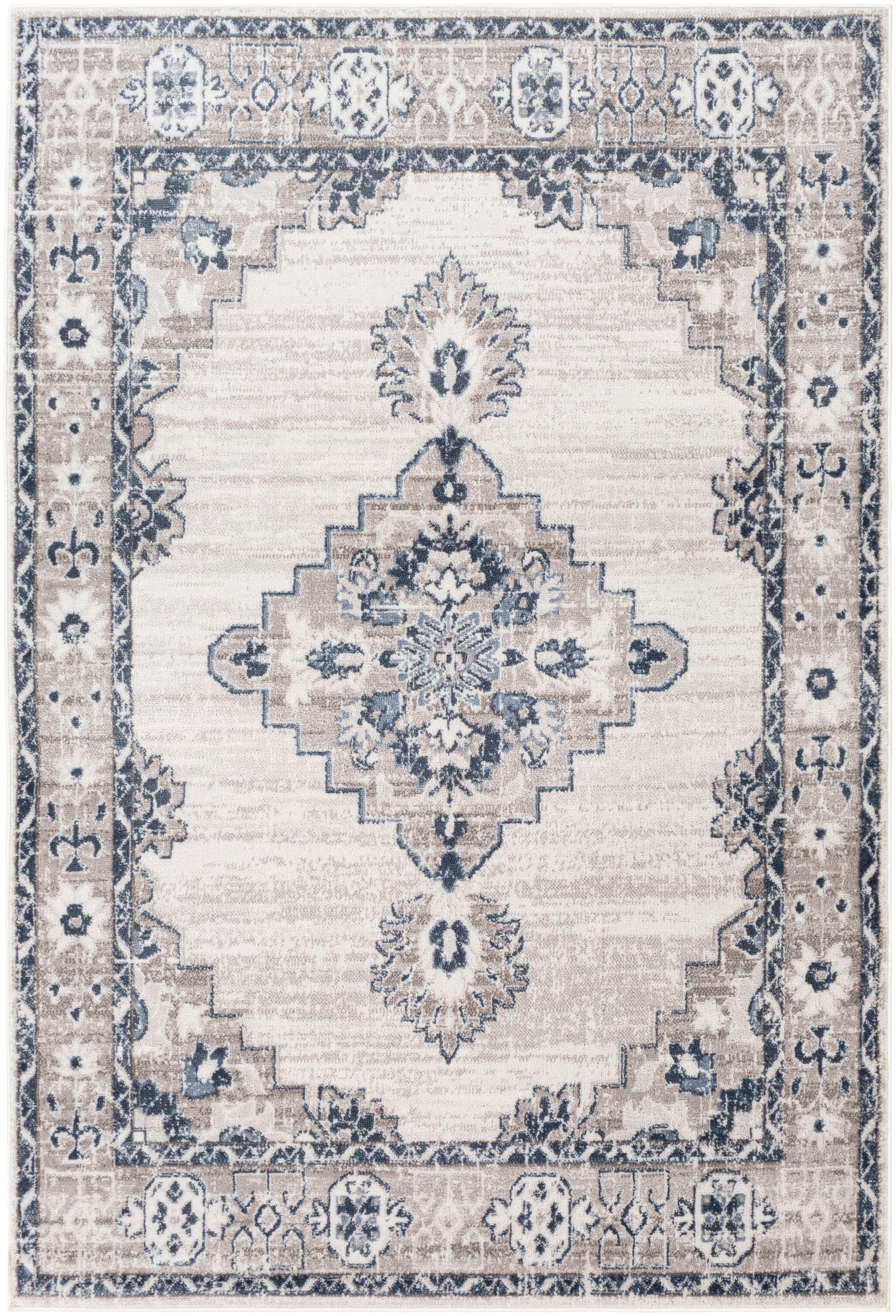 Surya SRZ2307-7996 St tropez 8 X 10 (ft) Light Gray Indoor Medallion Oriental Area Rug