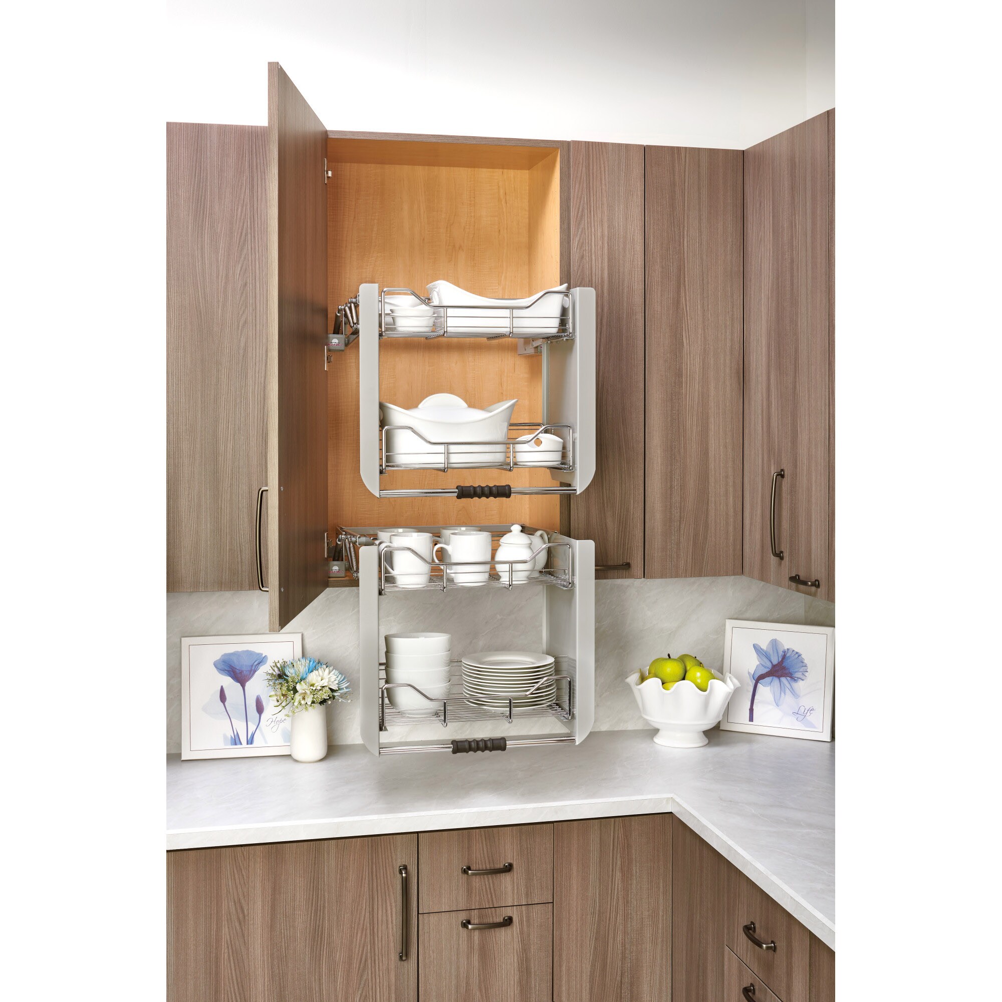 Rev-A-Shelf 9.75-in W x 8.26-in H 1-Tier Cabinet-mount Metal Under-sink  Organizer in the Cabinet Organizers department at