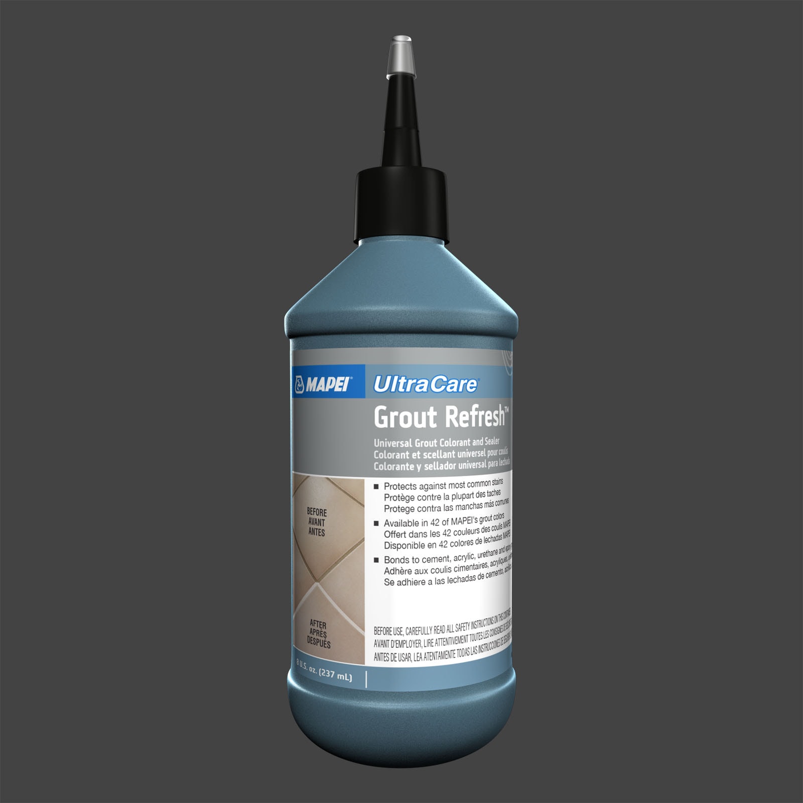 MAPEI 5LA501033 Grout Refresh 8 Fluid ounce(s) Black #5010 Ceramic/porcelain tile Grout sealer