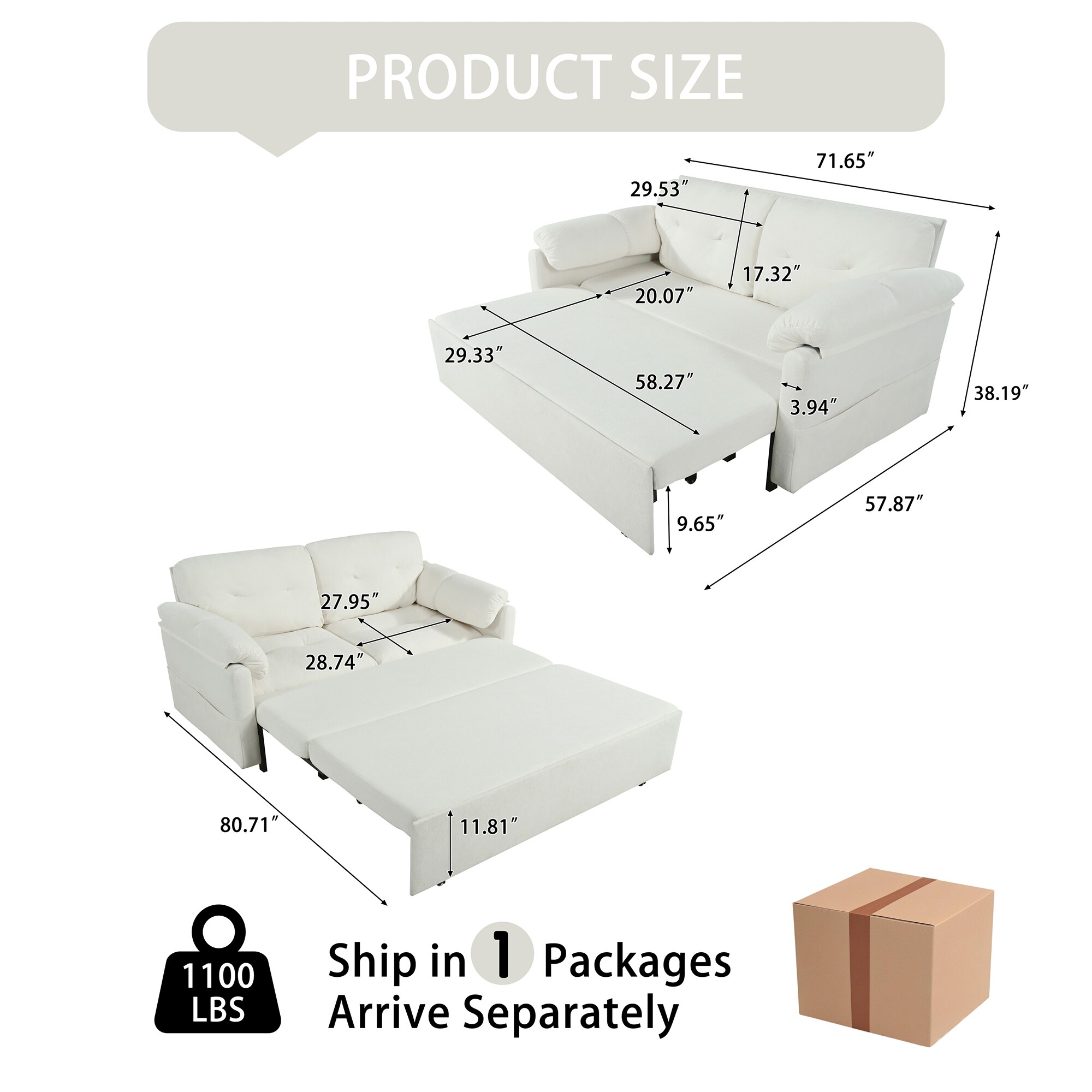 SINOFURN SYA010285WT Sofas-Loveseats - View #10